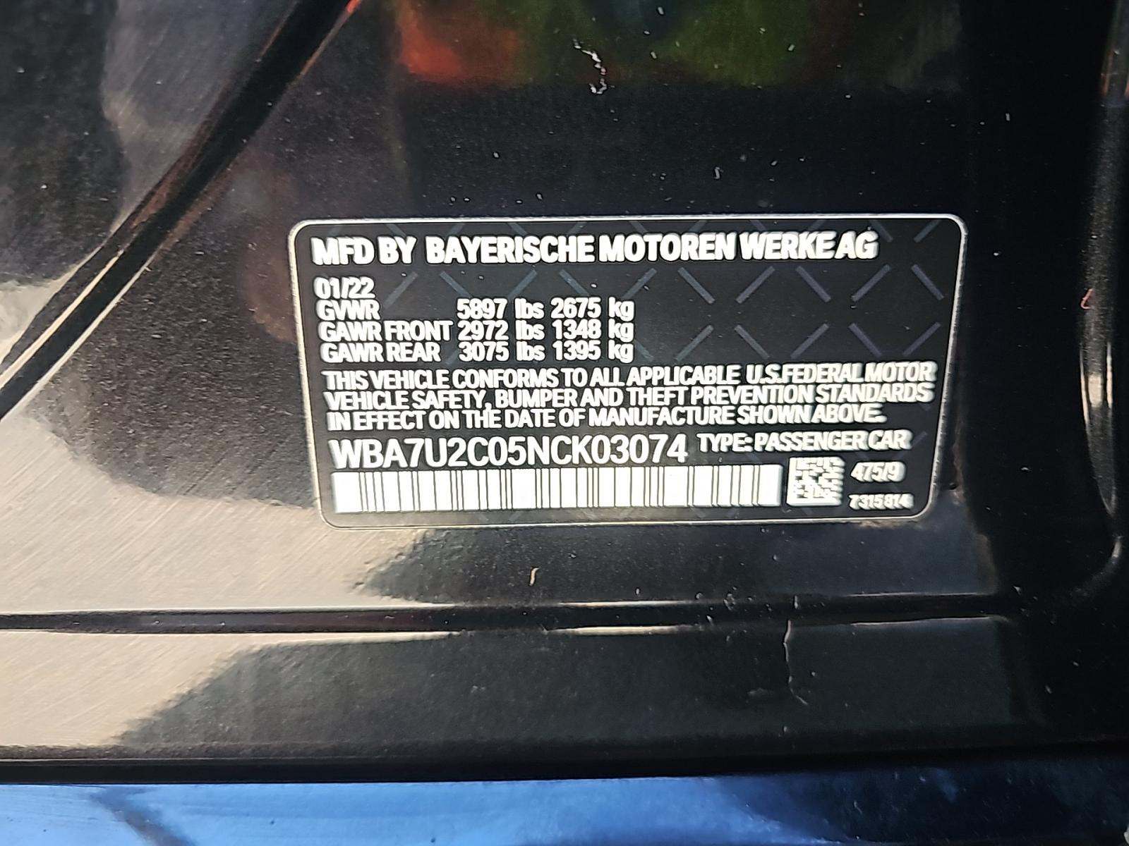 2022 BMW 7 Series 750i xDrive AWD