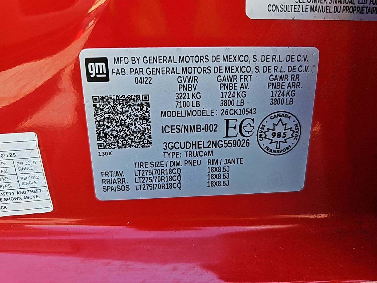 2022 Chevrolet Silverado 1500 ZR2 AWD