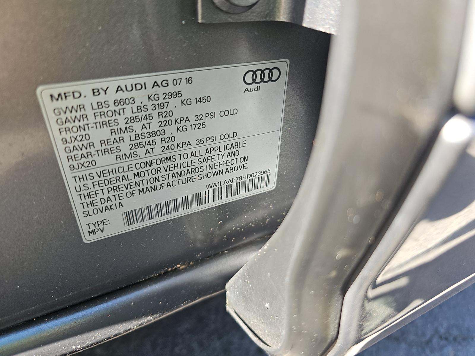 2017 Audi Q7 3.0T Premium Plus AWD