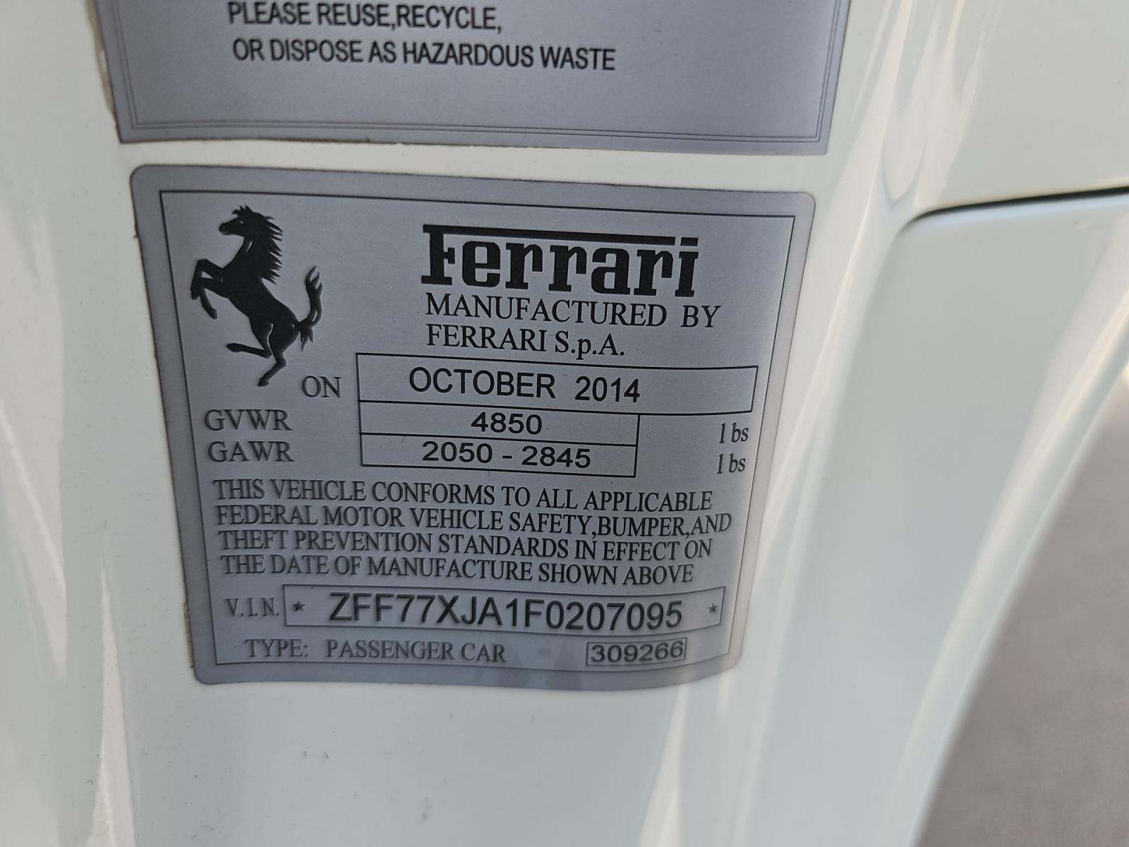 2015 Ferrari California T RWD