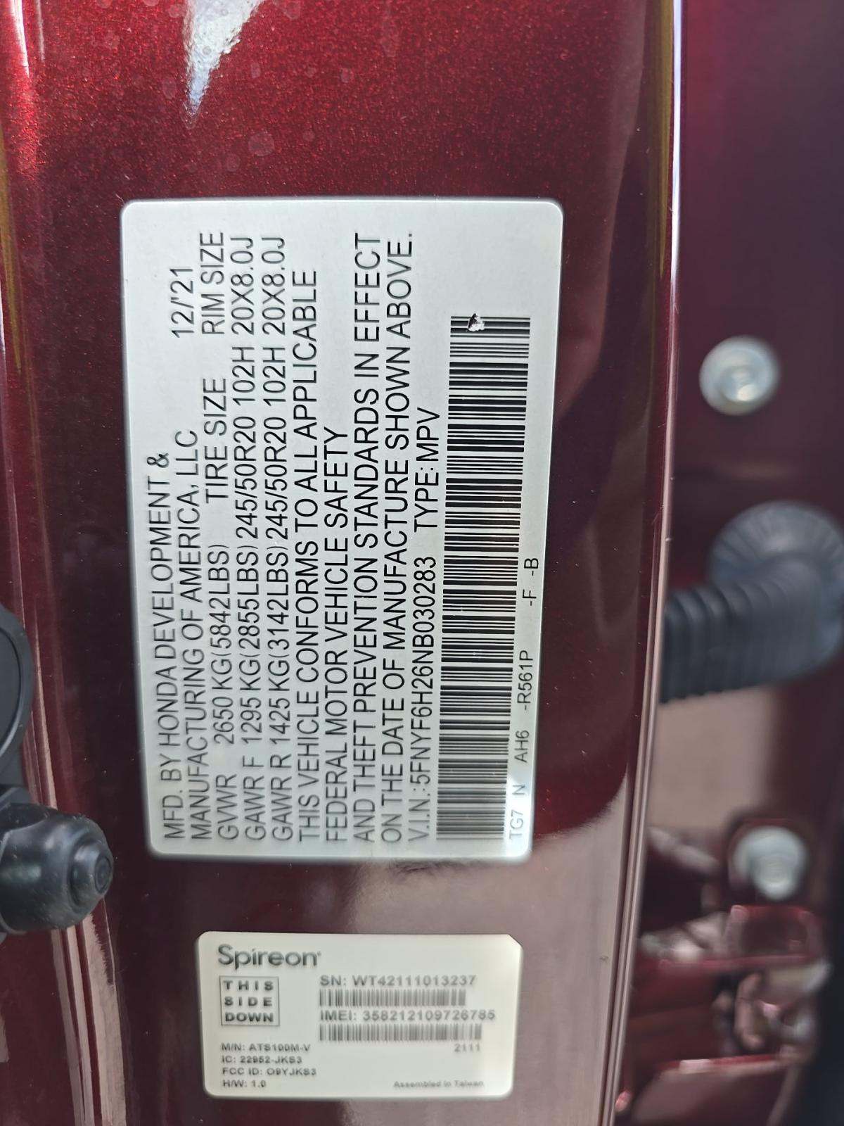 2022 Honda Pilot Special Edition AWD