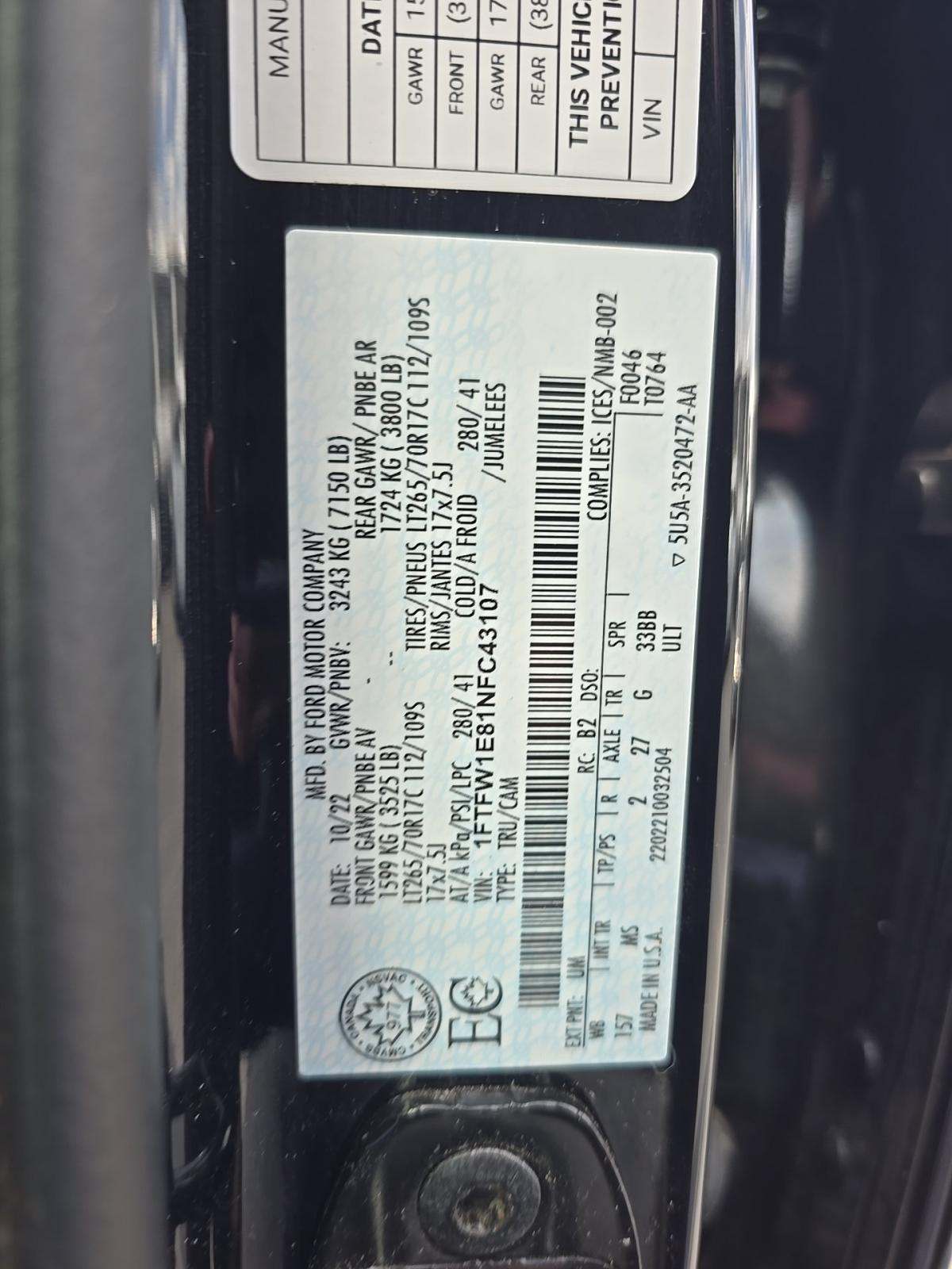 2022 Ford F-150 XLT AWD