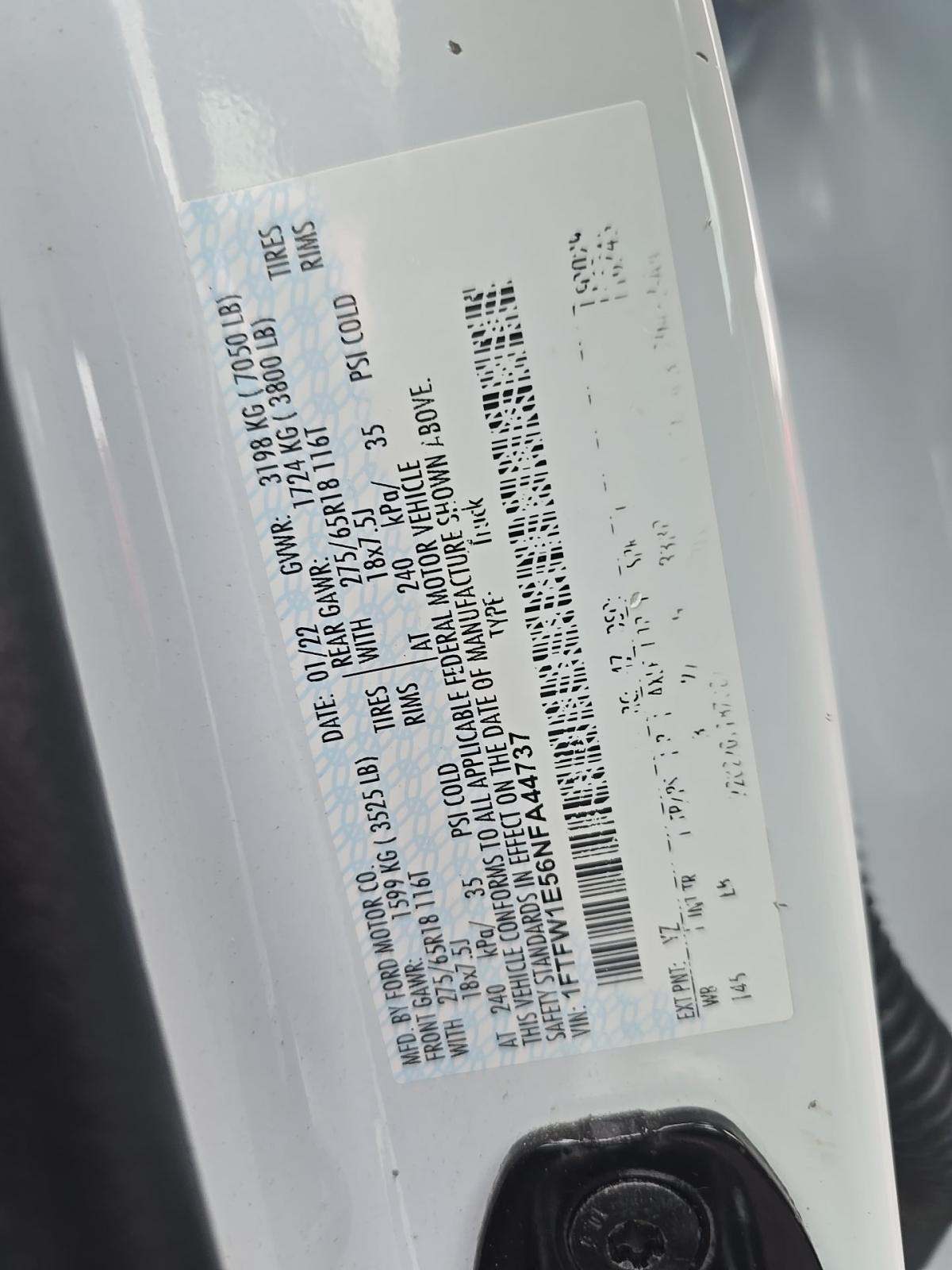 2022 Ford F-150 Lariat AWD