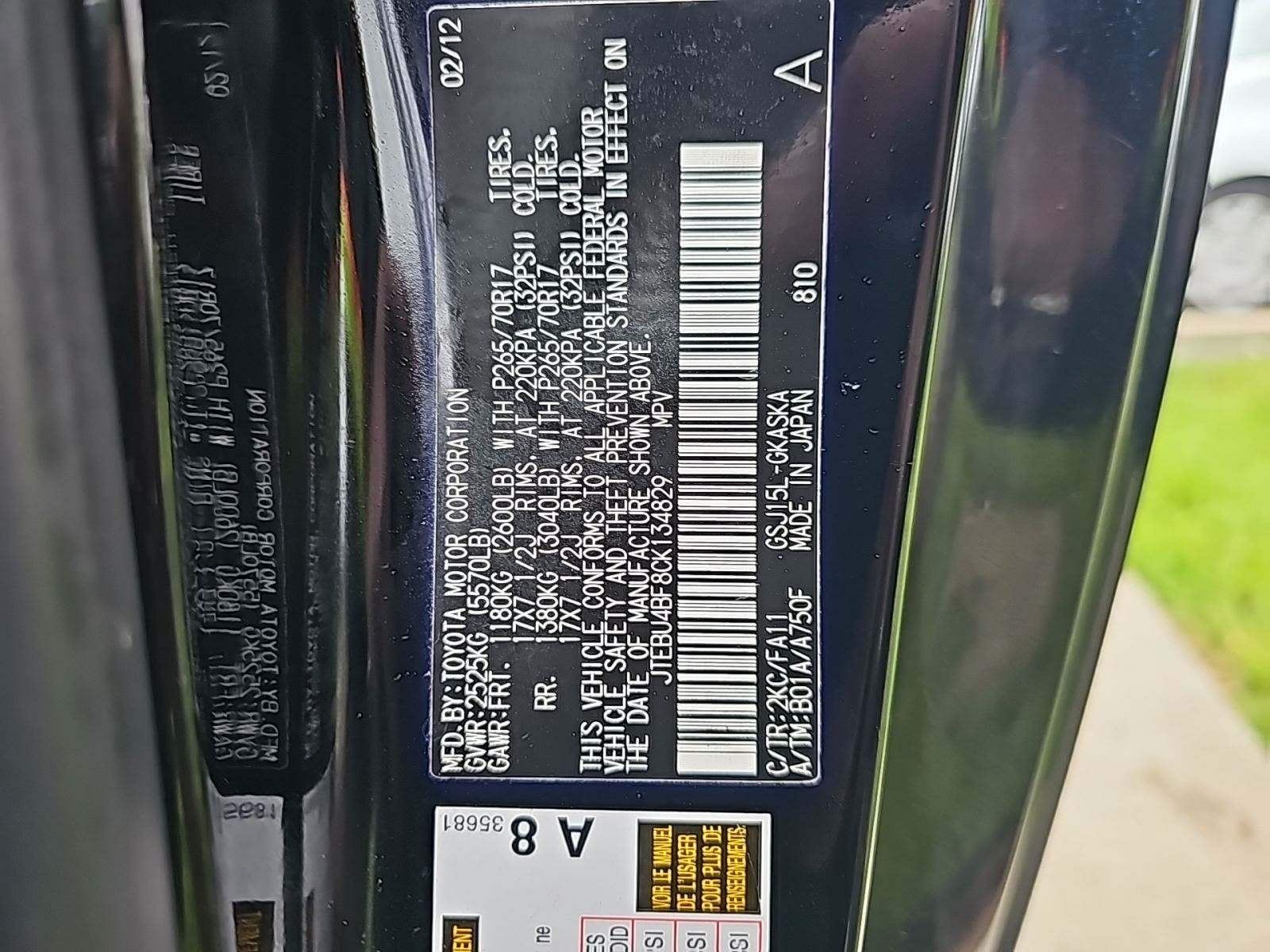 2012 Toyota FJ Cruiser Base AWD