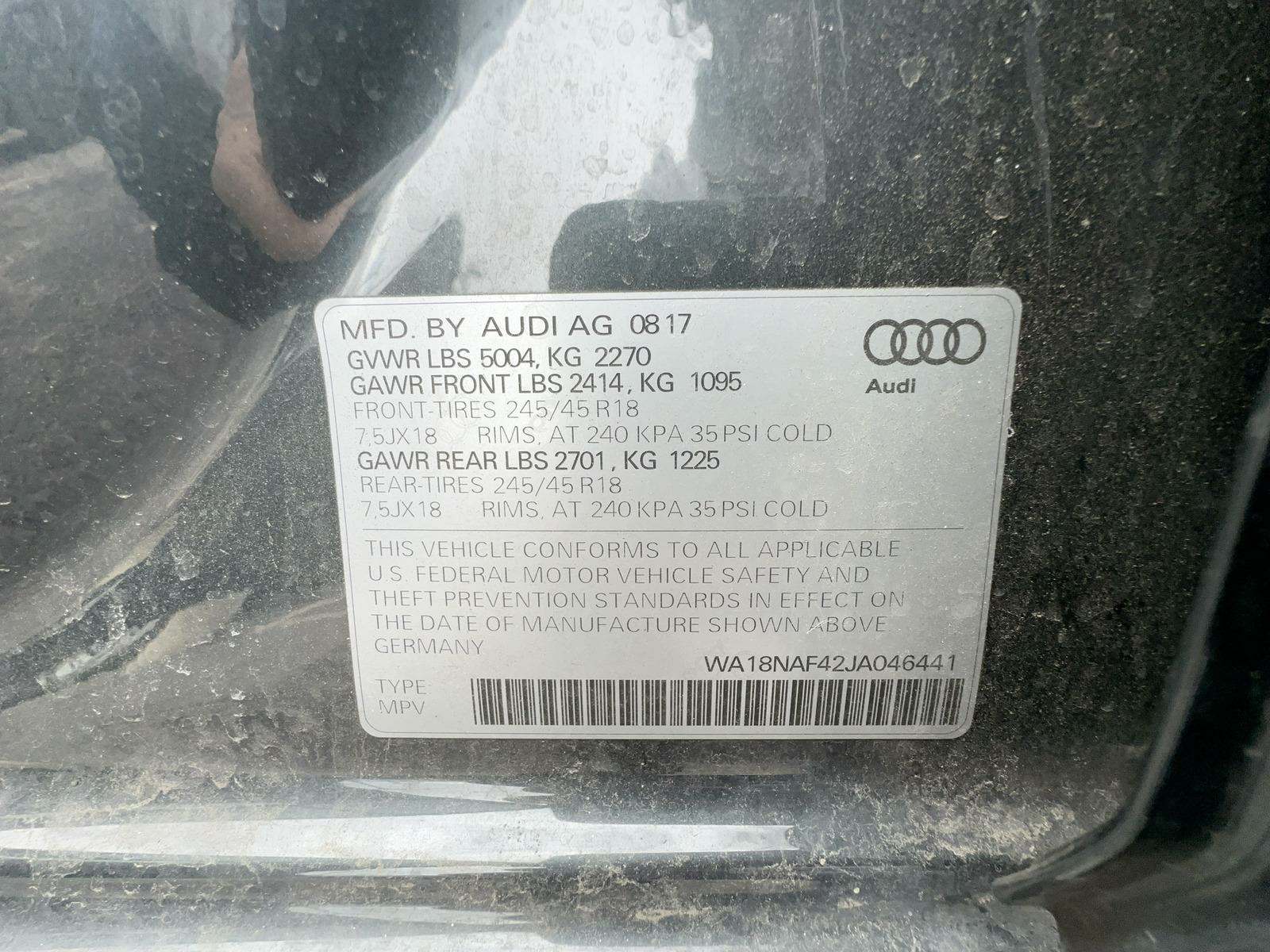 2018 Audi A4 allroad Premium Plus AWD