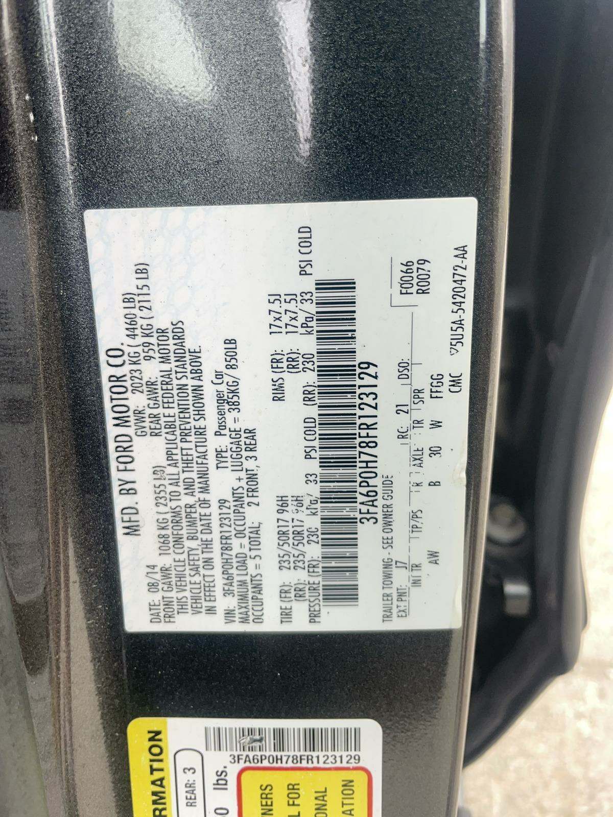 2015 Ford Fusion SE FWD