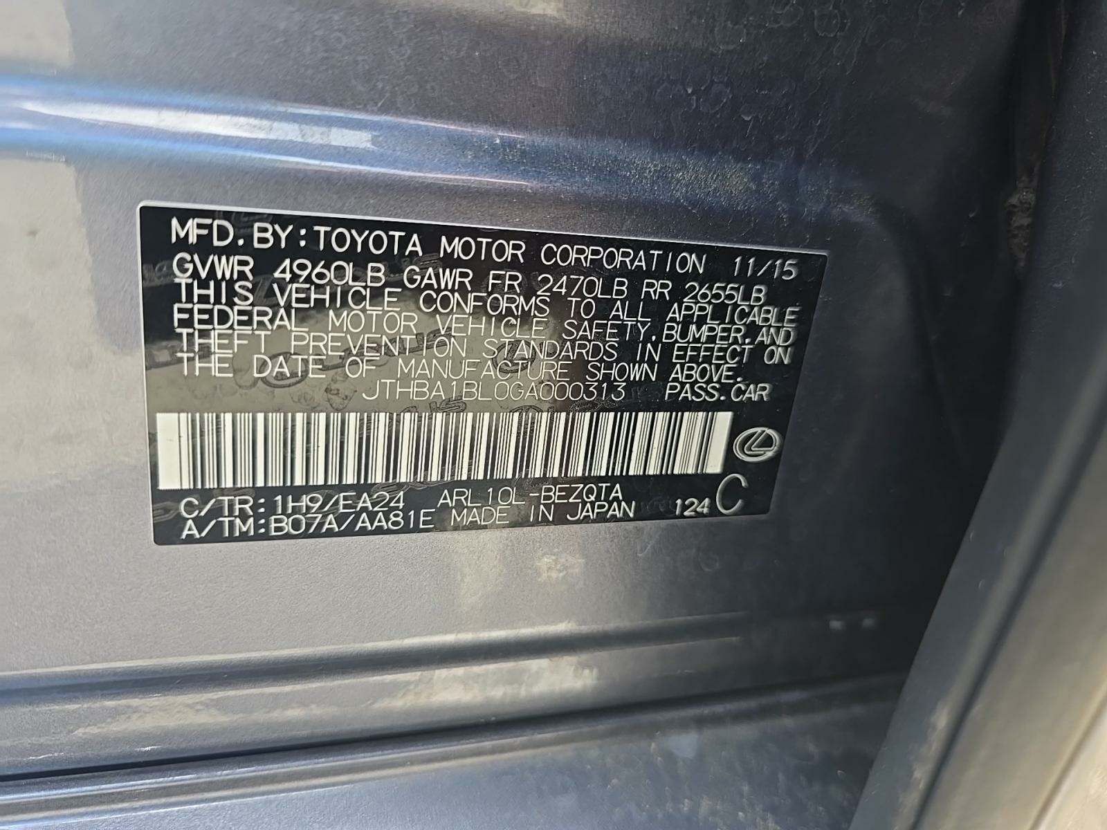 2016 Lexus GS GS 200t RWD