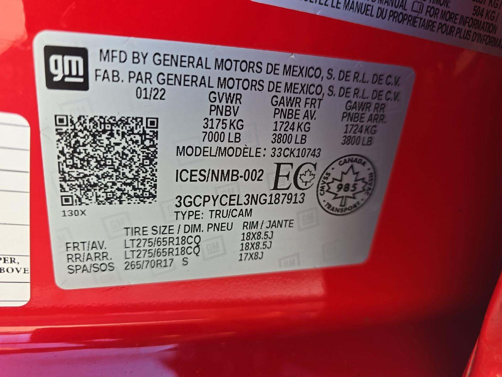 2022 Chevrolet Silverado 1500 Custom Trail Boss AWD