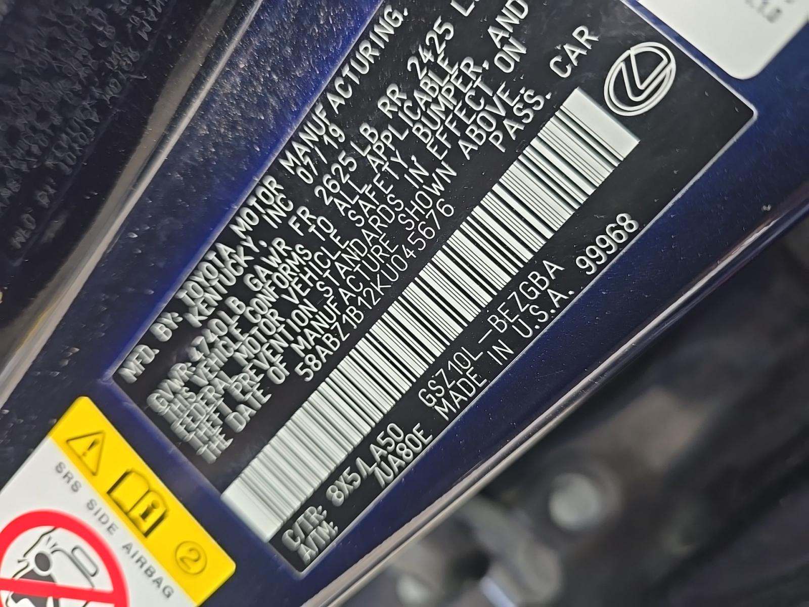 2019 Lexus ES ES 350 FWD