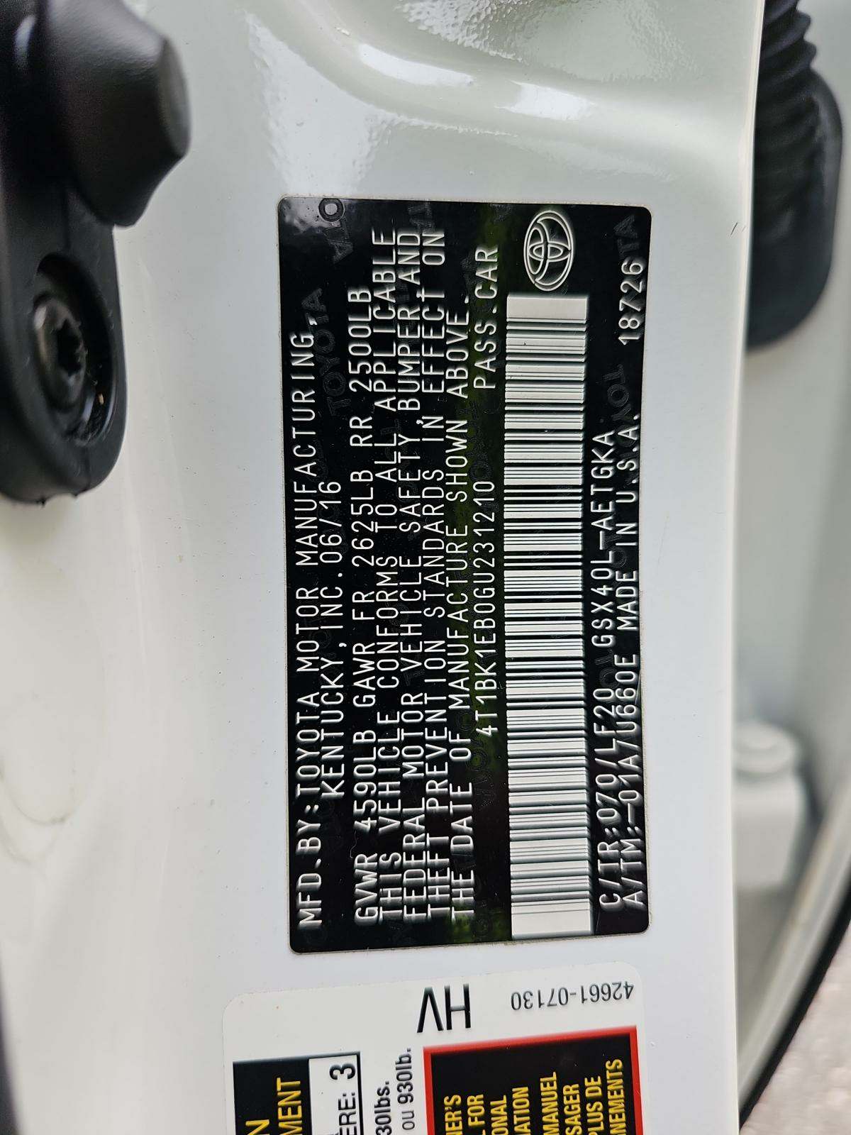 2016 Toyota Avalon XLE Premium FWD