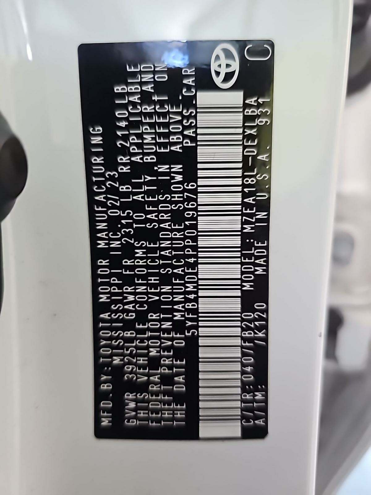 2023 Toyota Corolla LE FWD