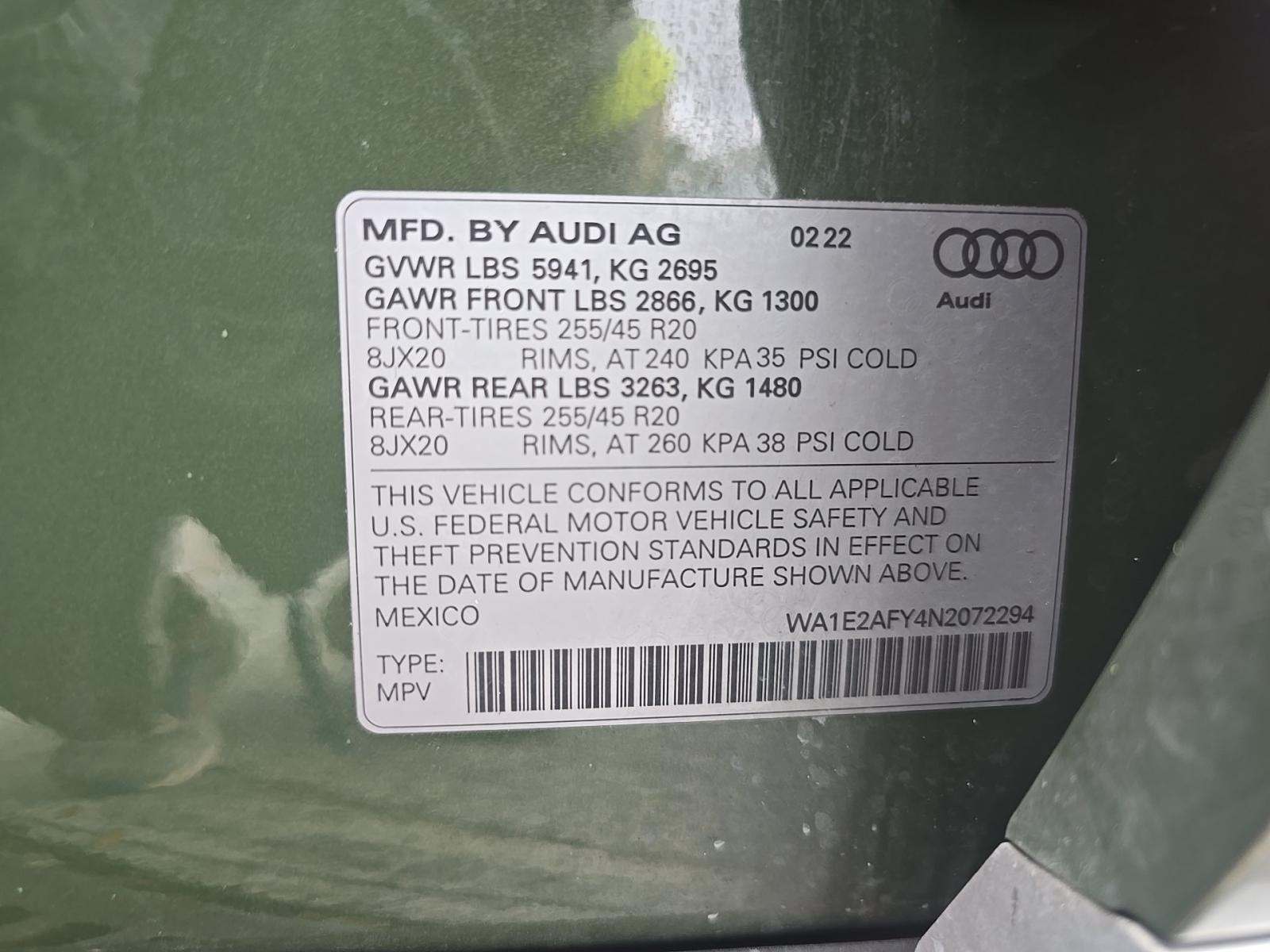 2022 Audi Q5 e Plug-In Hybrid S line Premium Plus AWD