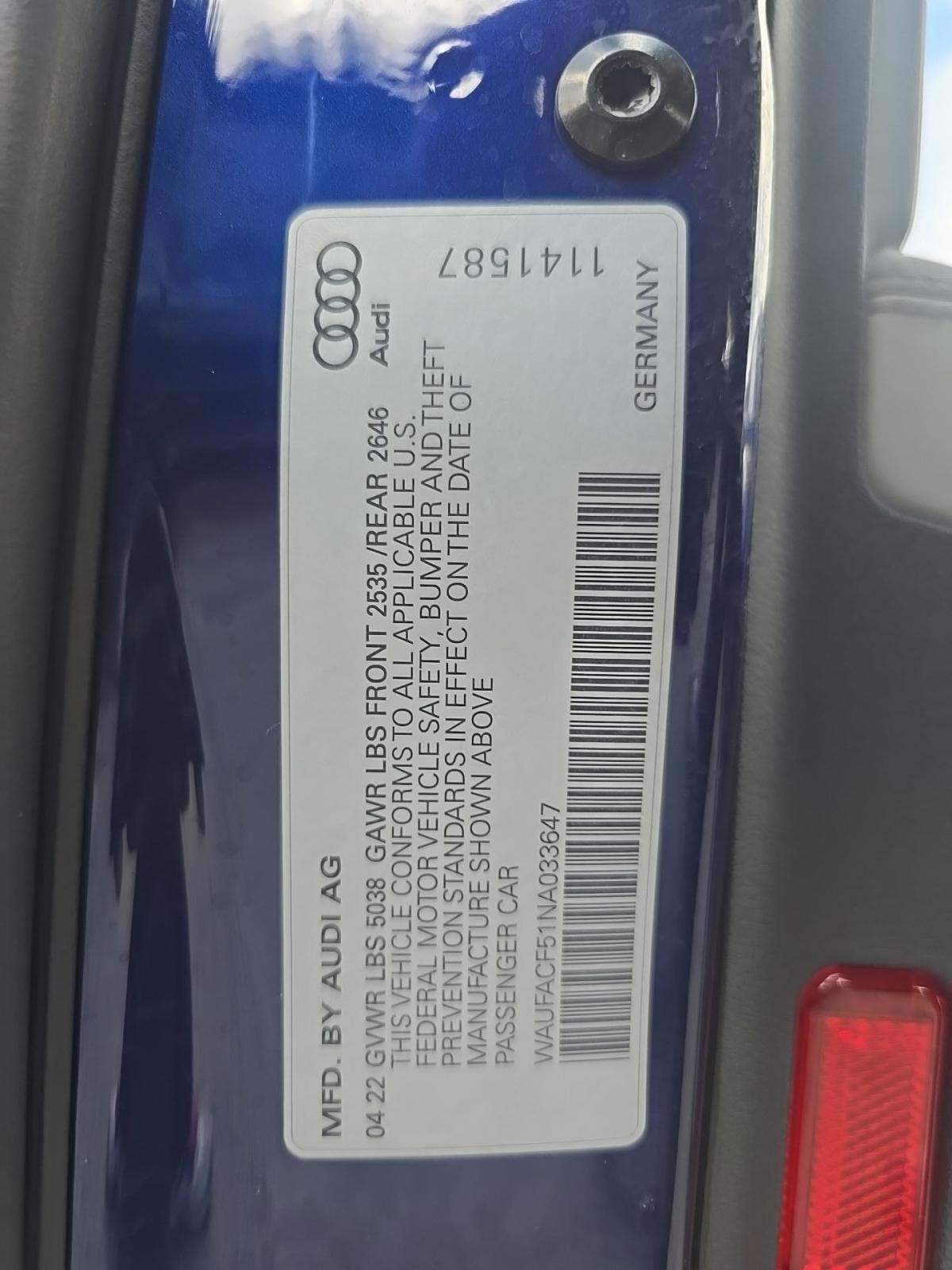 2022 Audi A5 S Line Premium Plus AWD