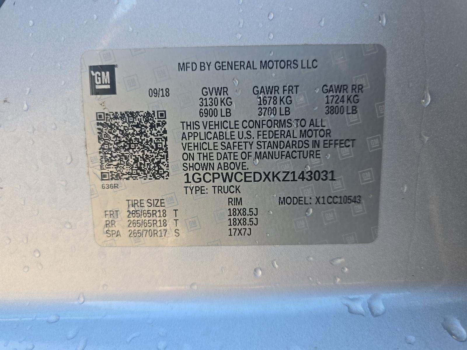 2019 Chevrolet Silverado 1500 LT RWD