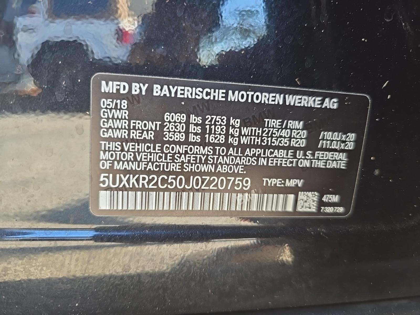 2018 BMW X5 sDrive35i RWD