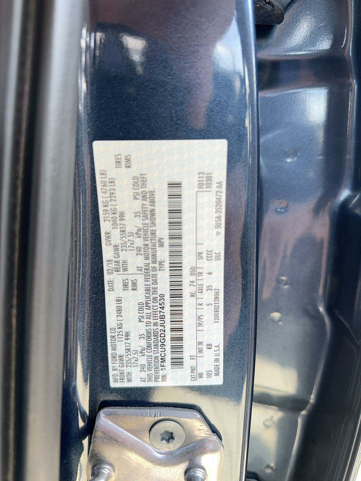 2018 Ford Escape SE AWD