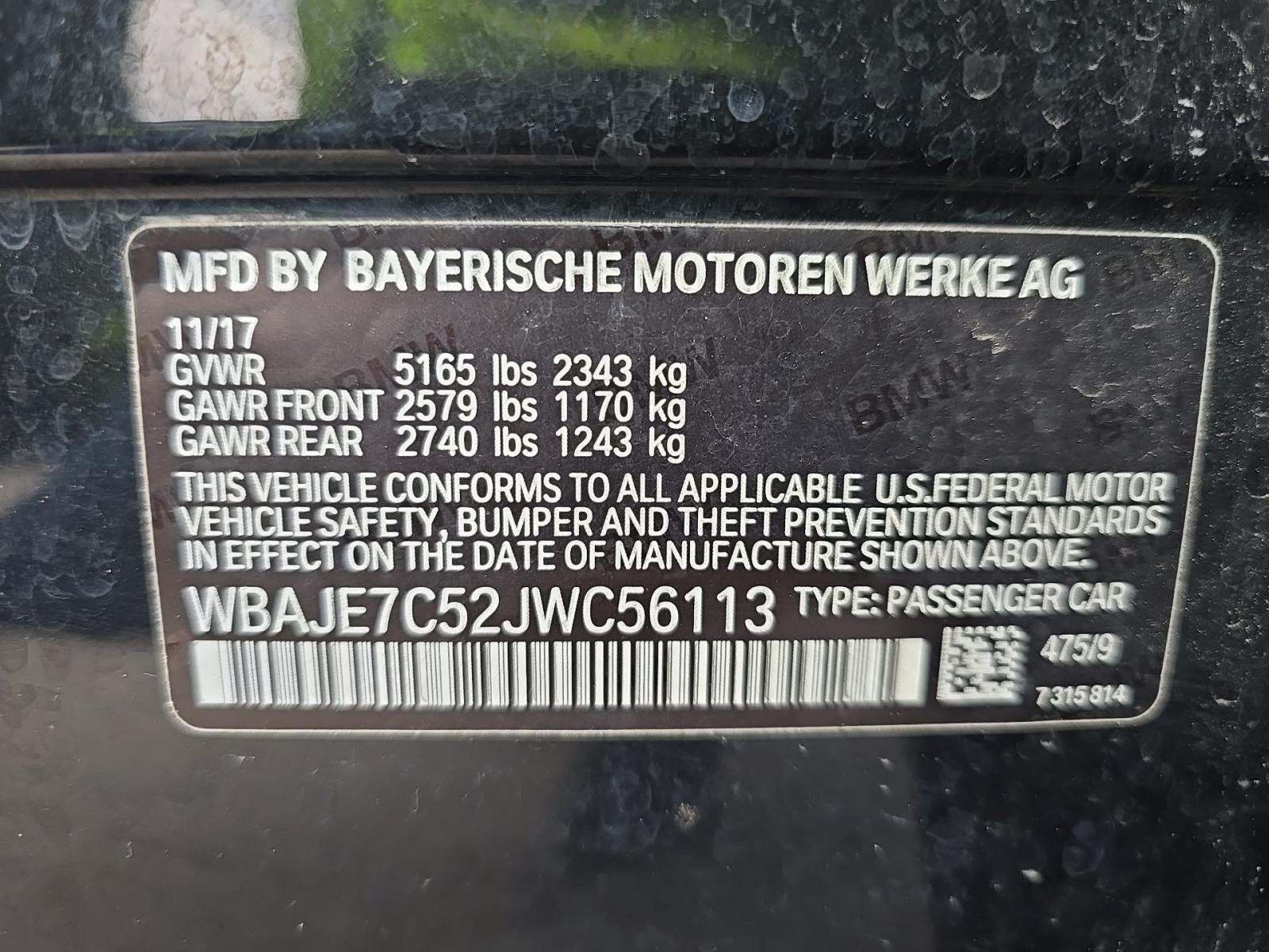 2018 BMW 5 Series 540i xDrive AWD