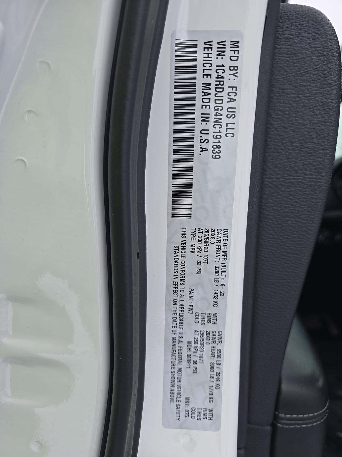 2022 Dodge Durango GT AWD