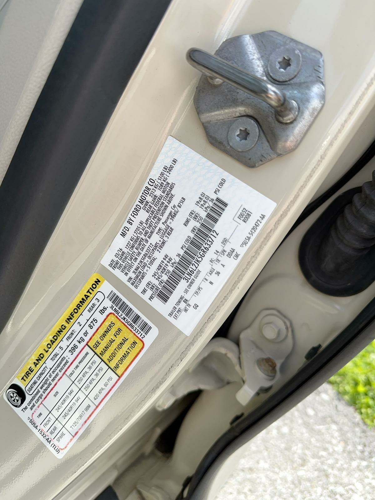 2016 Lincoln MKZ Base AWD