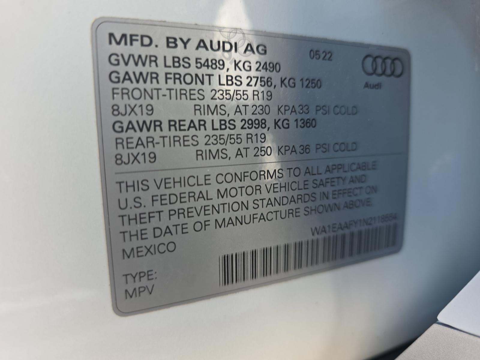 2022 Audi Q5 S line Premium Plus AWD