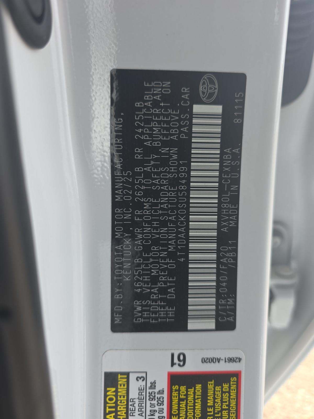 2025 Toyota Camry LE FWD