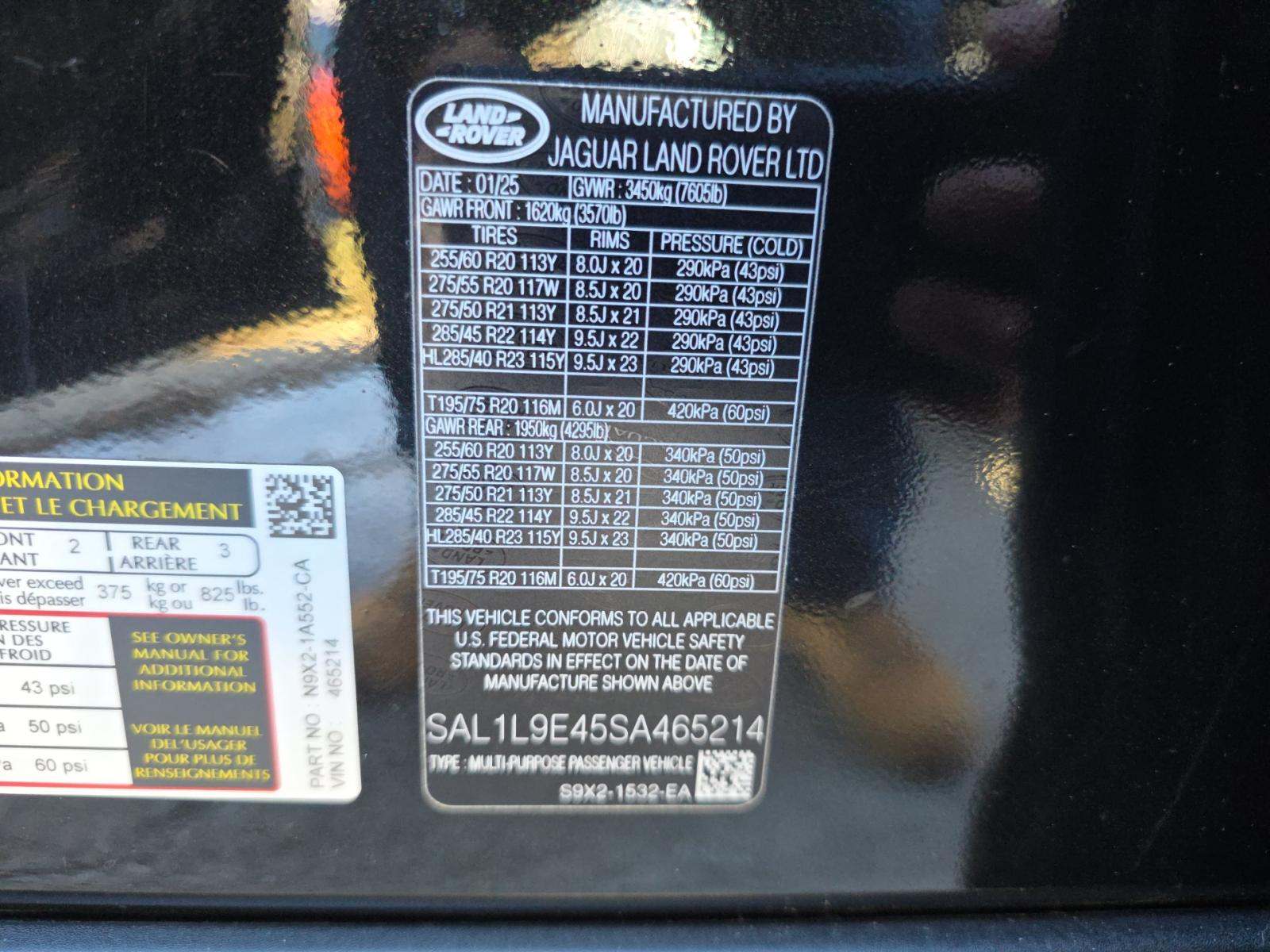 2025 Land Rover Range Rover Sport Plug-In Hybrid Dynamic SE AWD