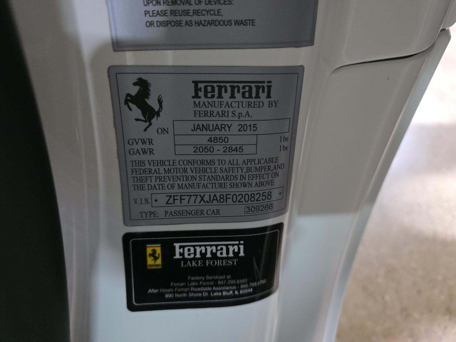 2015 Ferrari California Base RWD