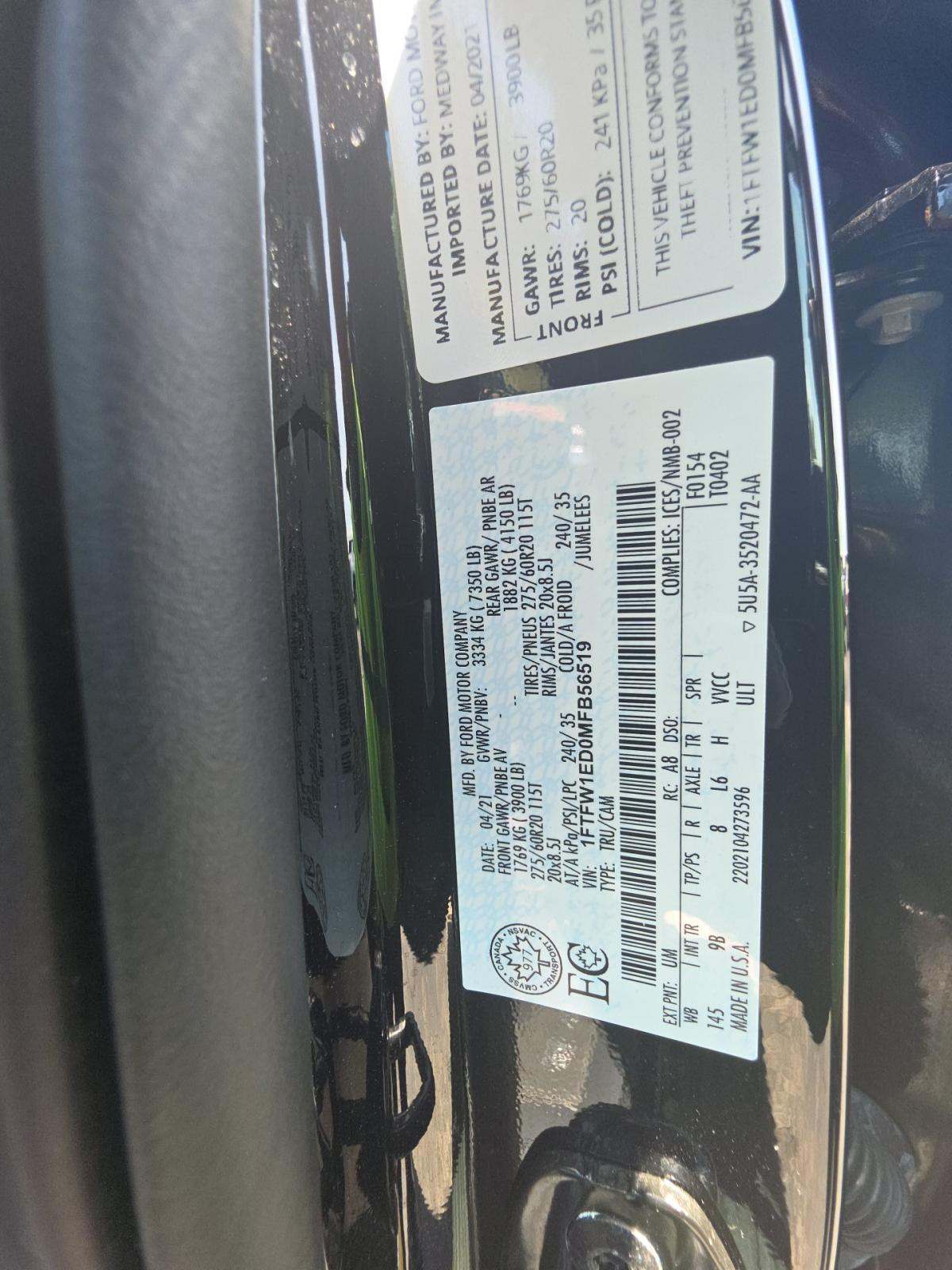 2021 Ford F-150 Hybrid Platinum AWD