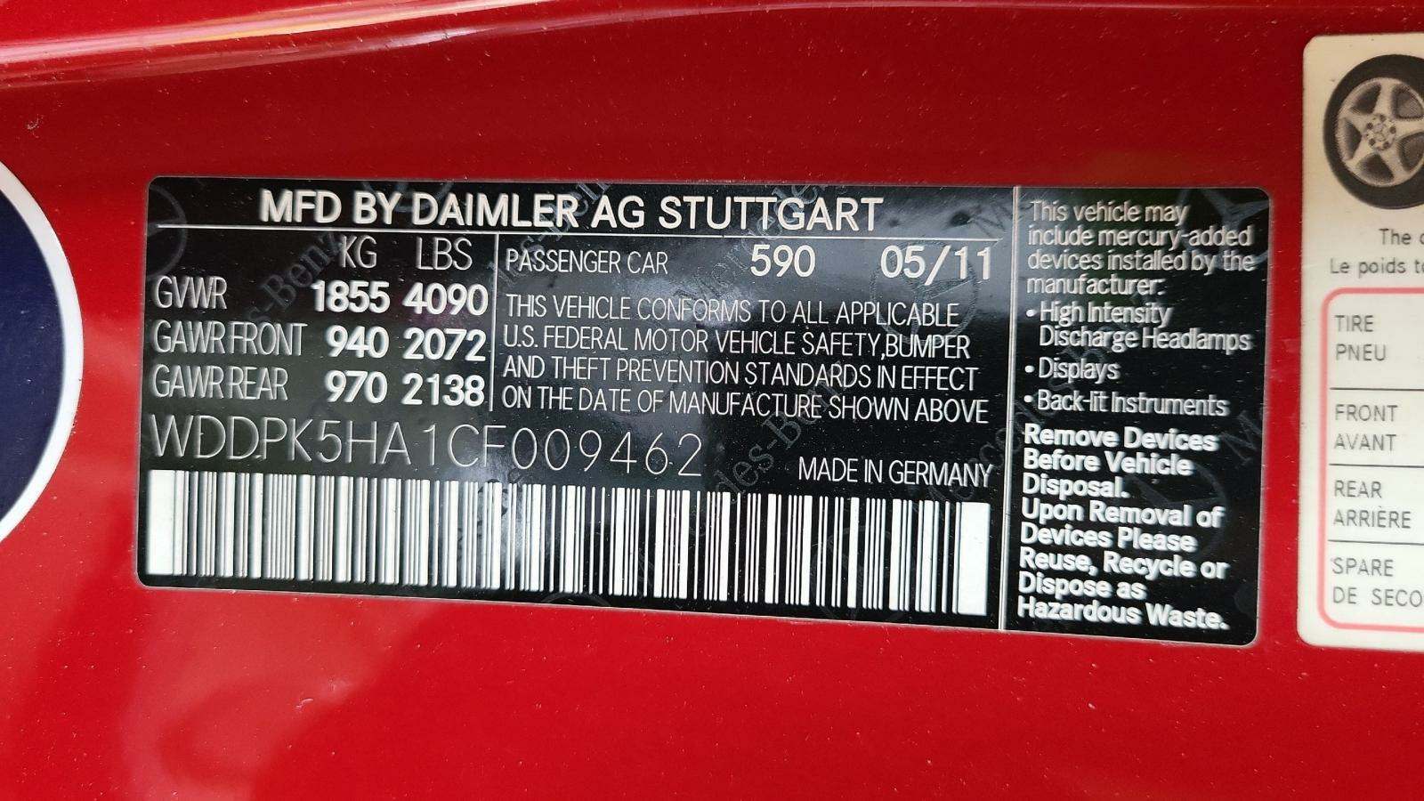 2012 Mercedes-Benz SLK-Class SLK 350 RWD