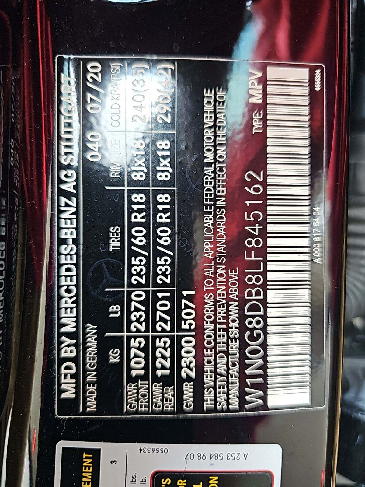 2020 Mercedes-Benz GLC GLC 300 RWD