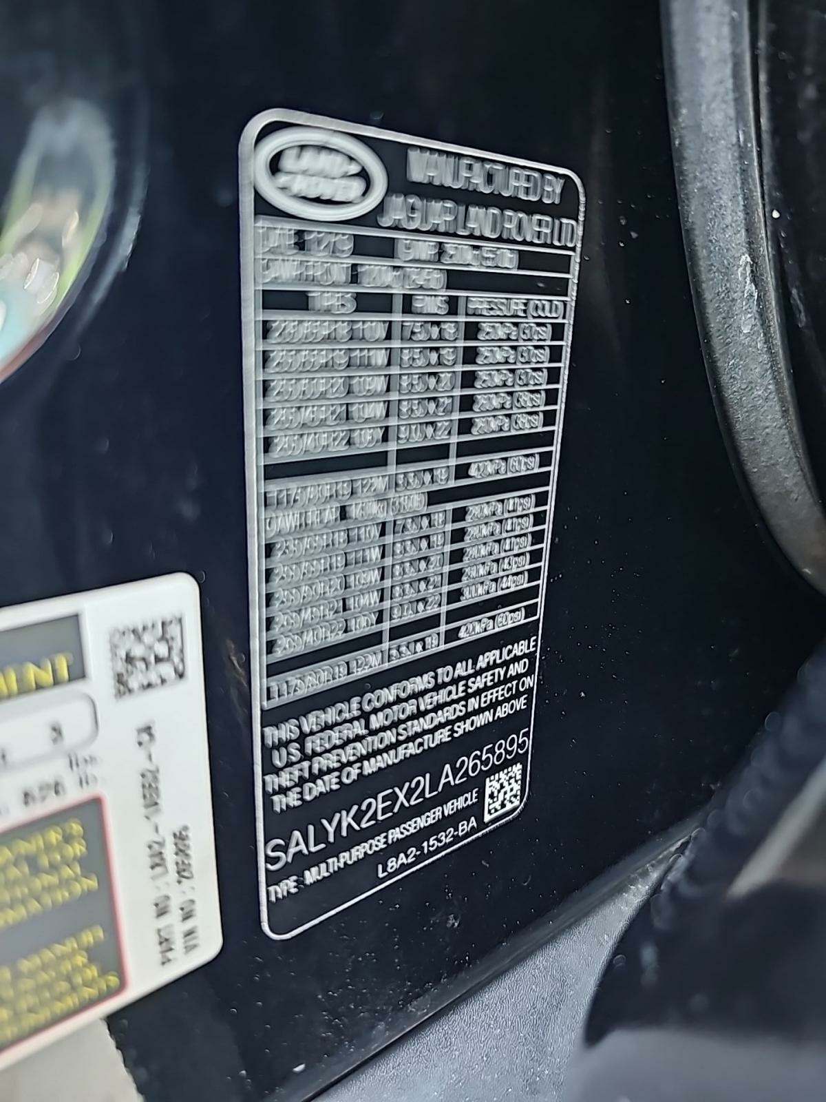 2020 Land Rover Range Rover Velar R-Dynamic S AWD