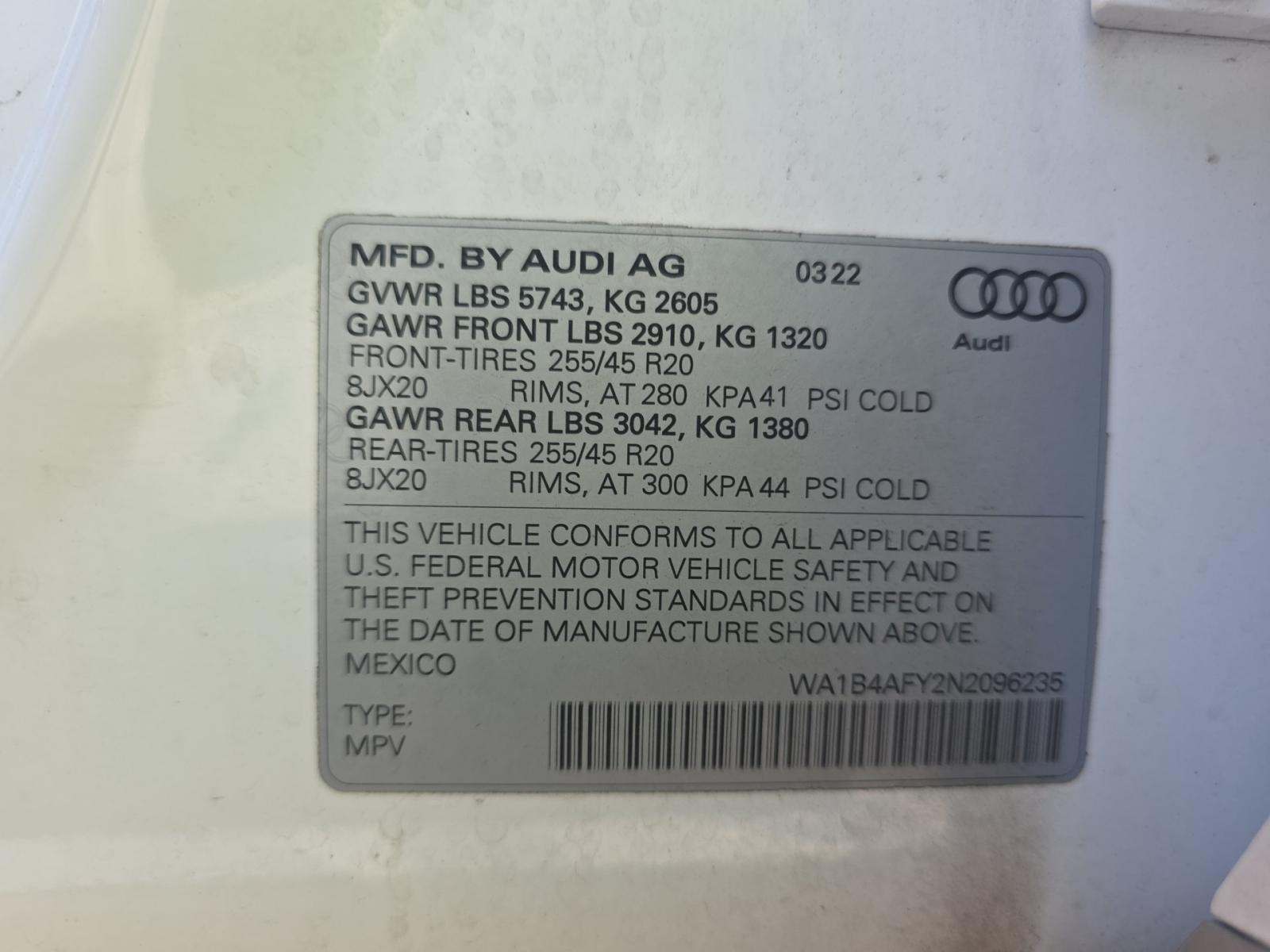 2022 Audi SQ5 Premium Plus AWD
