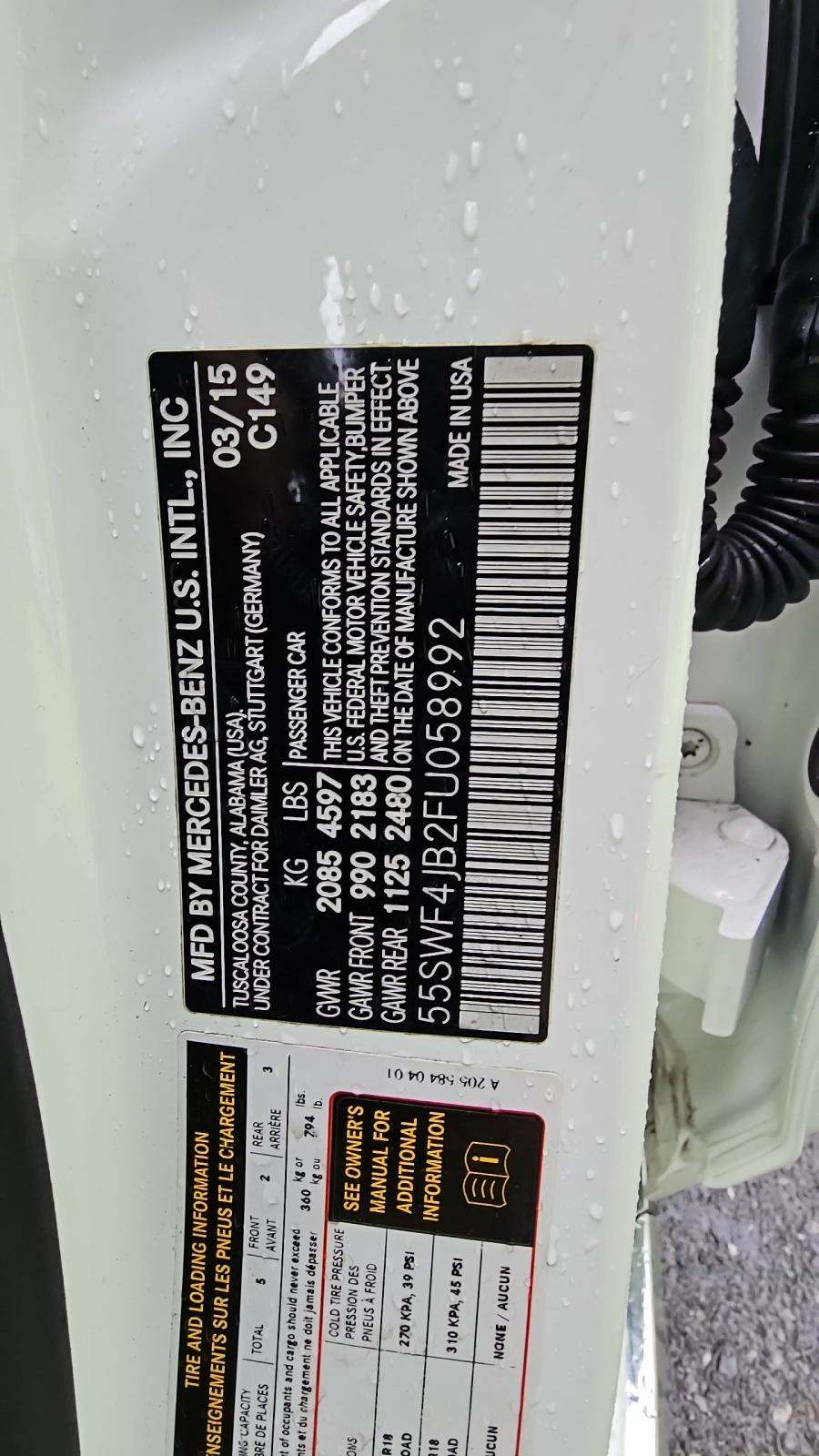 2015 Mercedes-Benz C-Class C 300 RWD