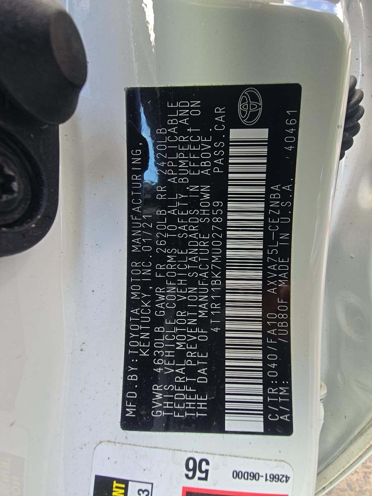 2021 Toyota Camry LE AWD