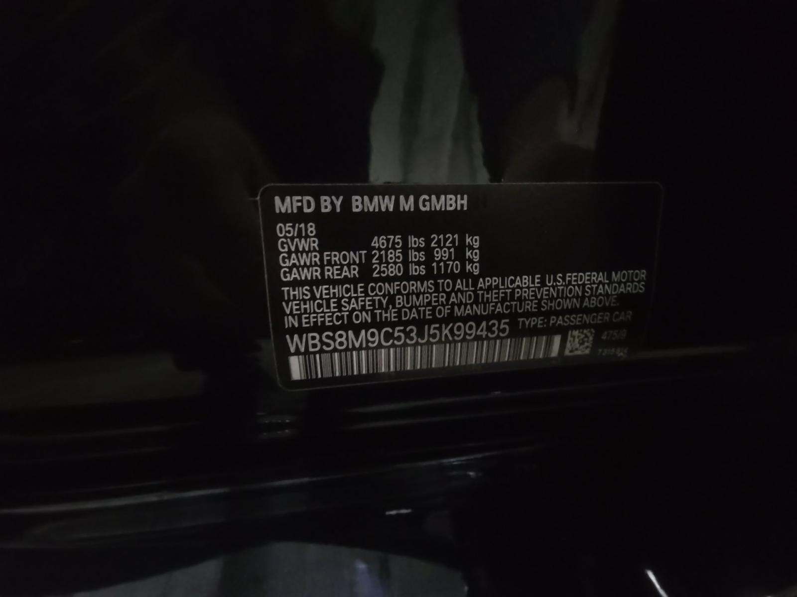 2018 BMW M3 Base RWD