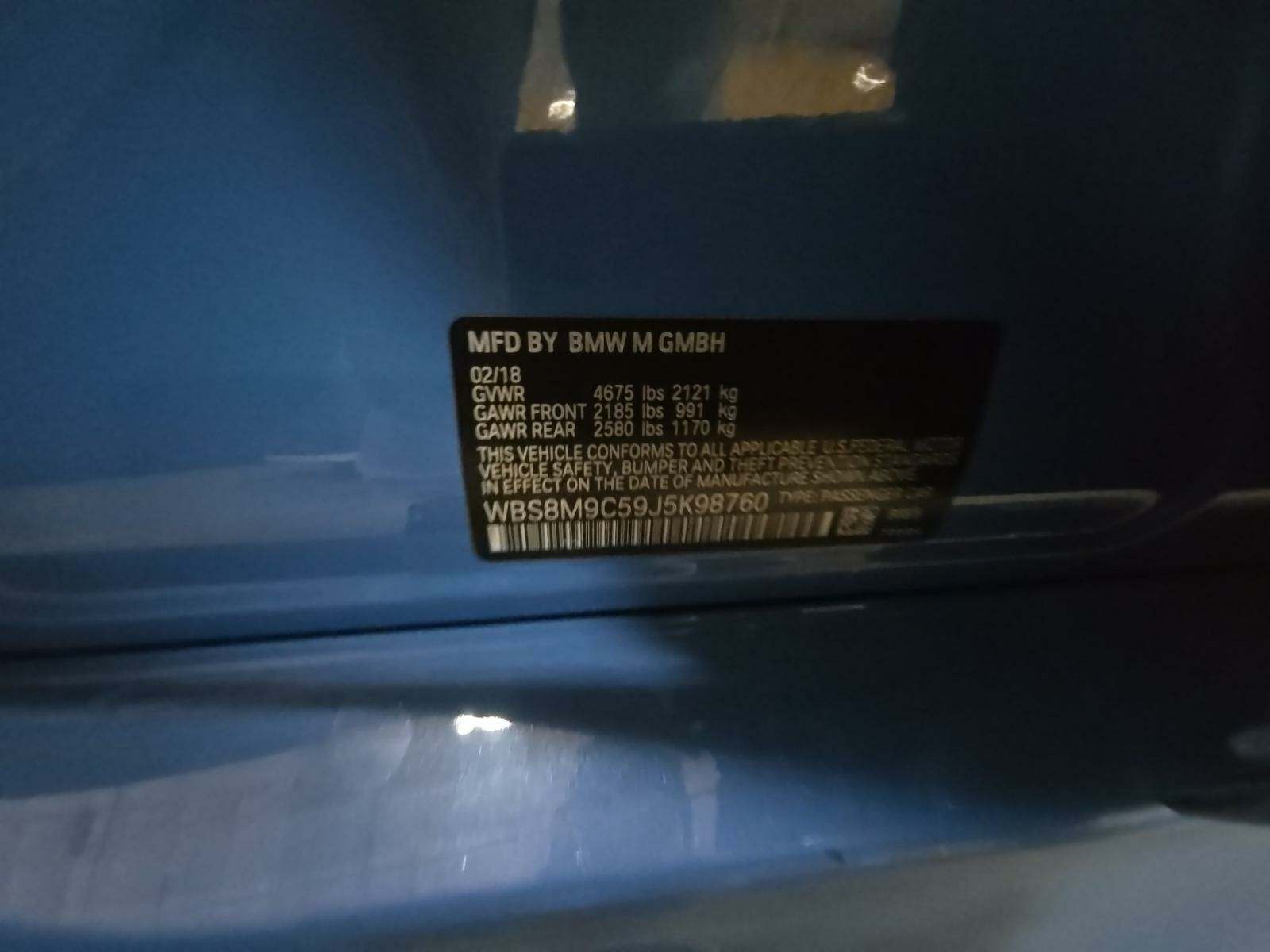 2018 BMW M3 Base RWD