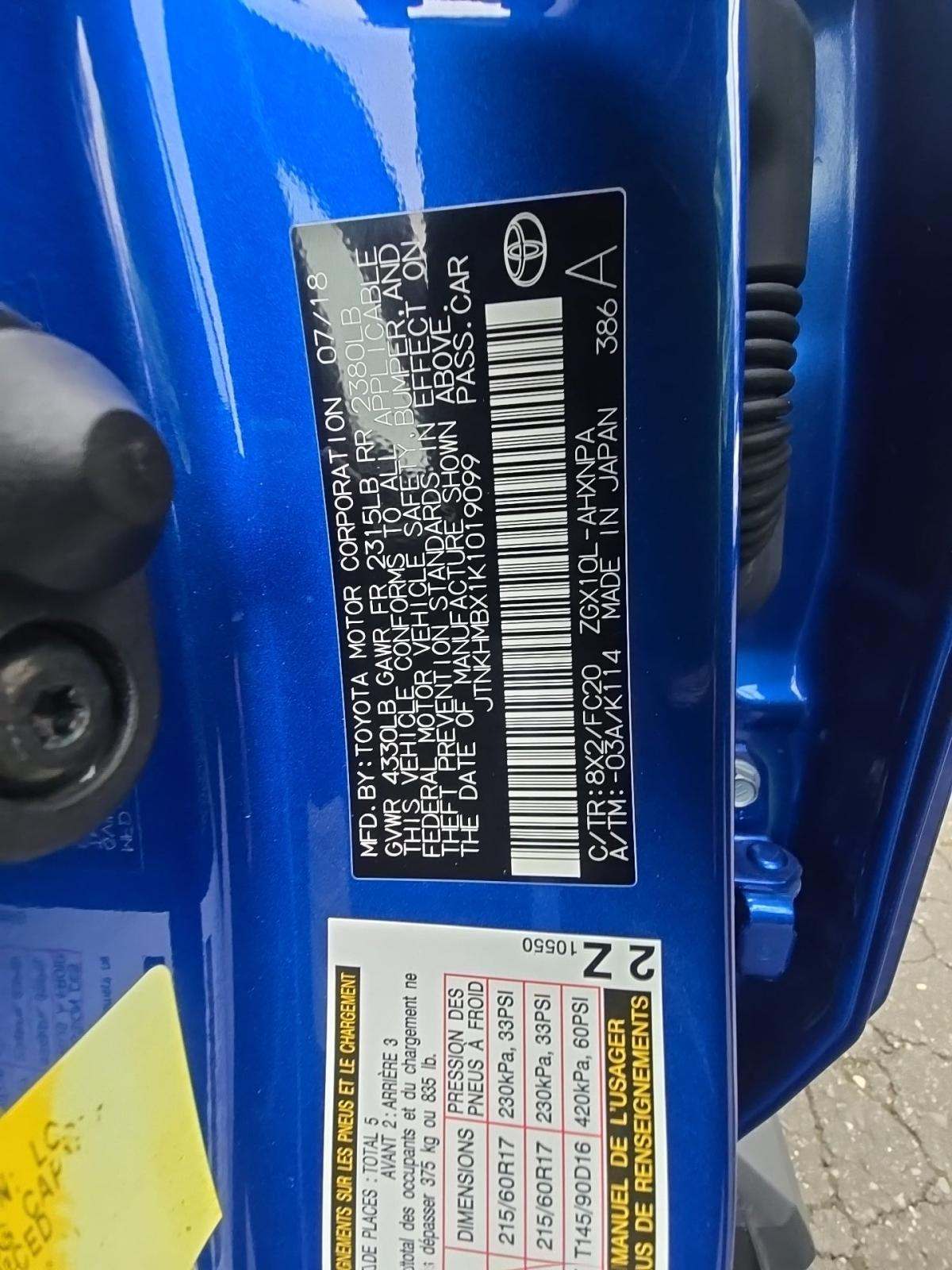 2019 Toyota C-HR LE FWD