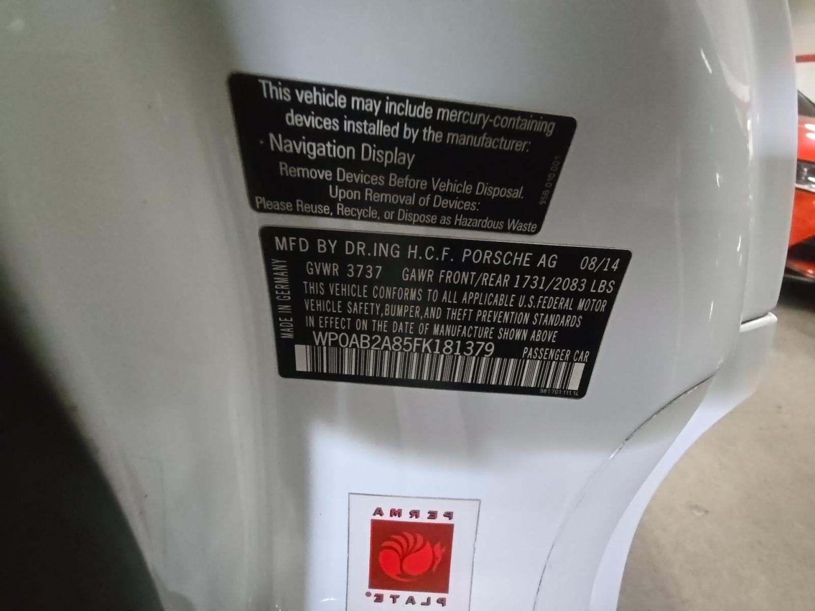 2015 Porsche Cayman GTS RWD