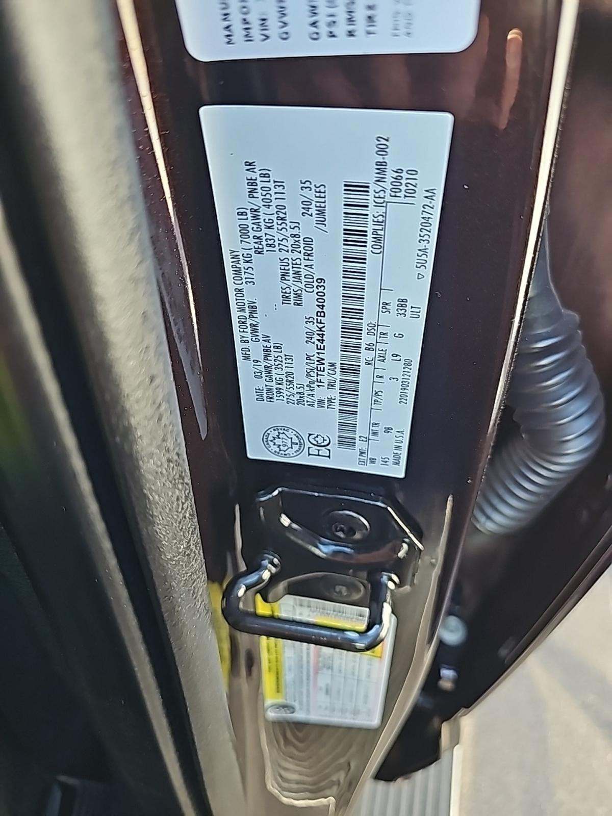 2019 Ford F-150 Platinum AWD