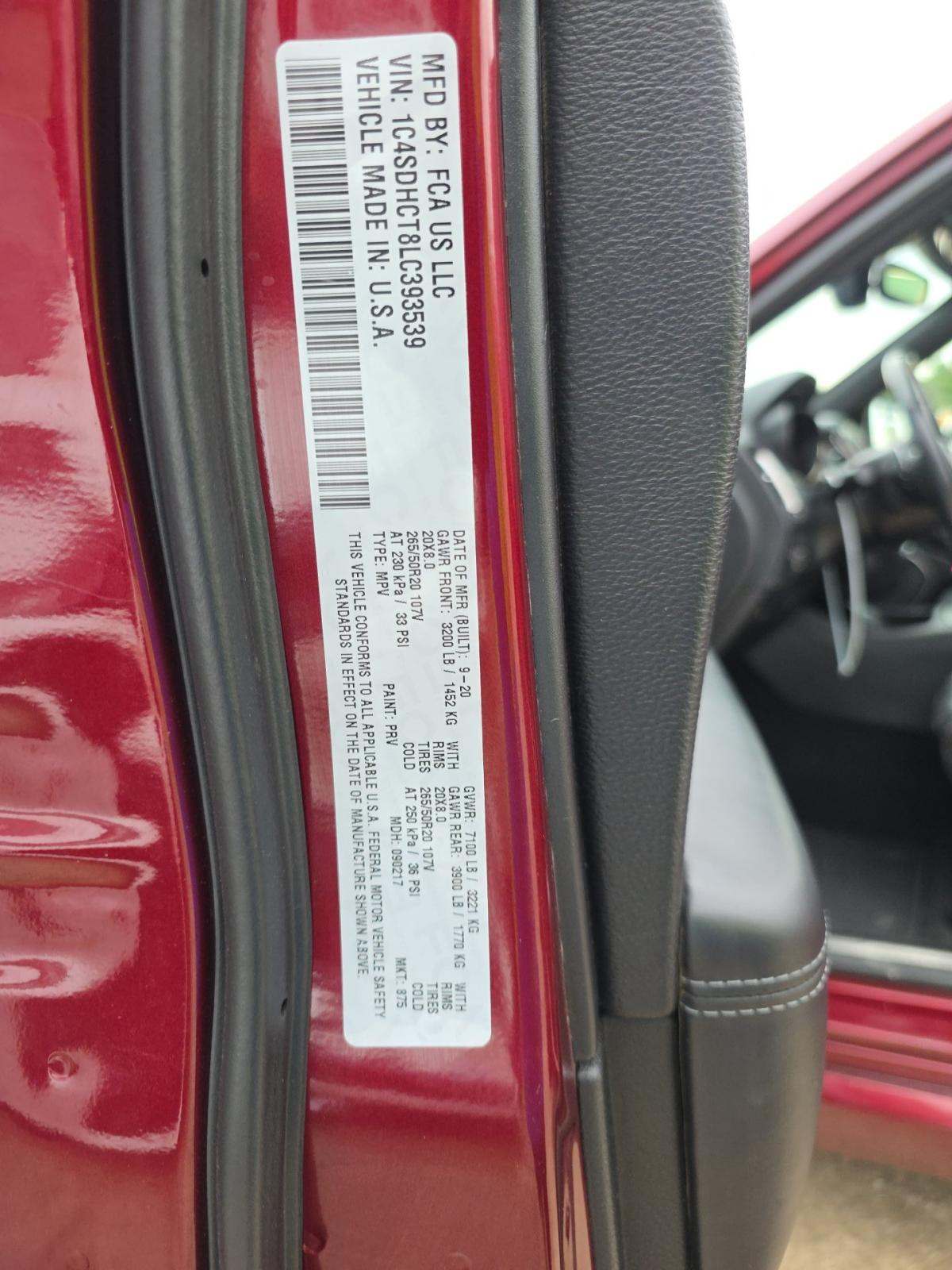 2020 Dodge Durango R/T RWD