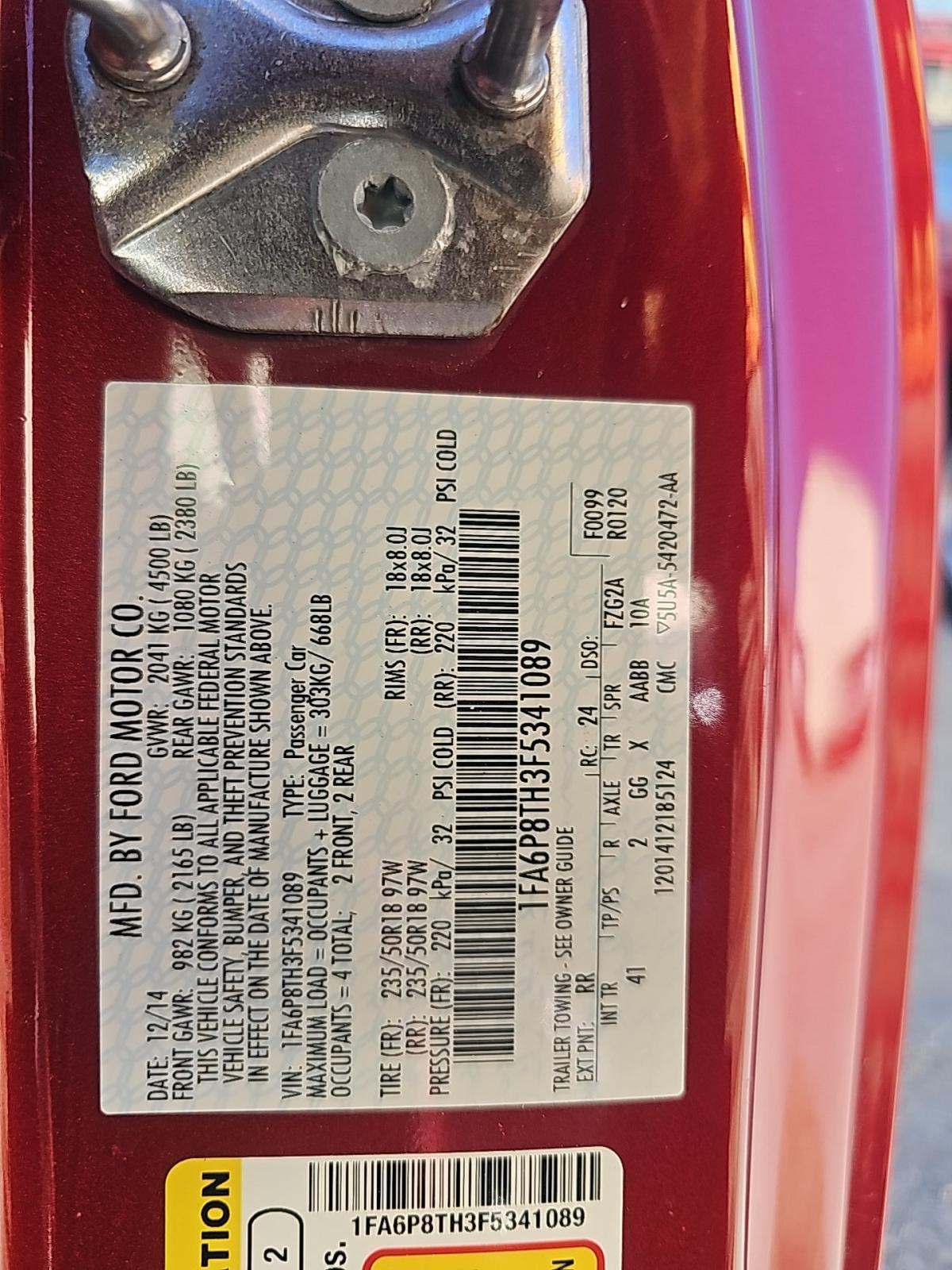 2015 Ford Mustang EcoBoost Premium RWD