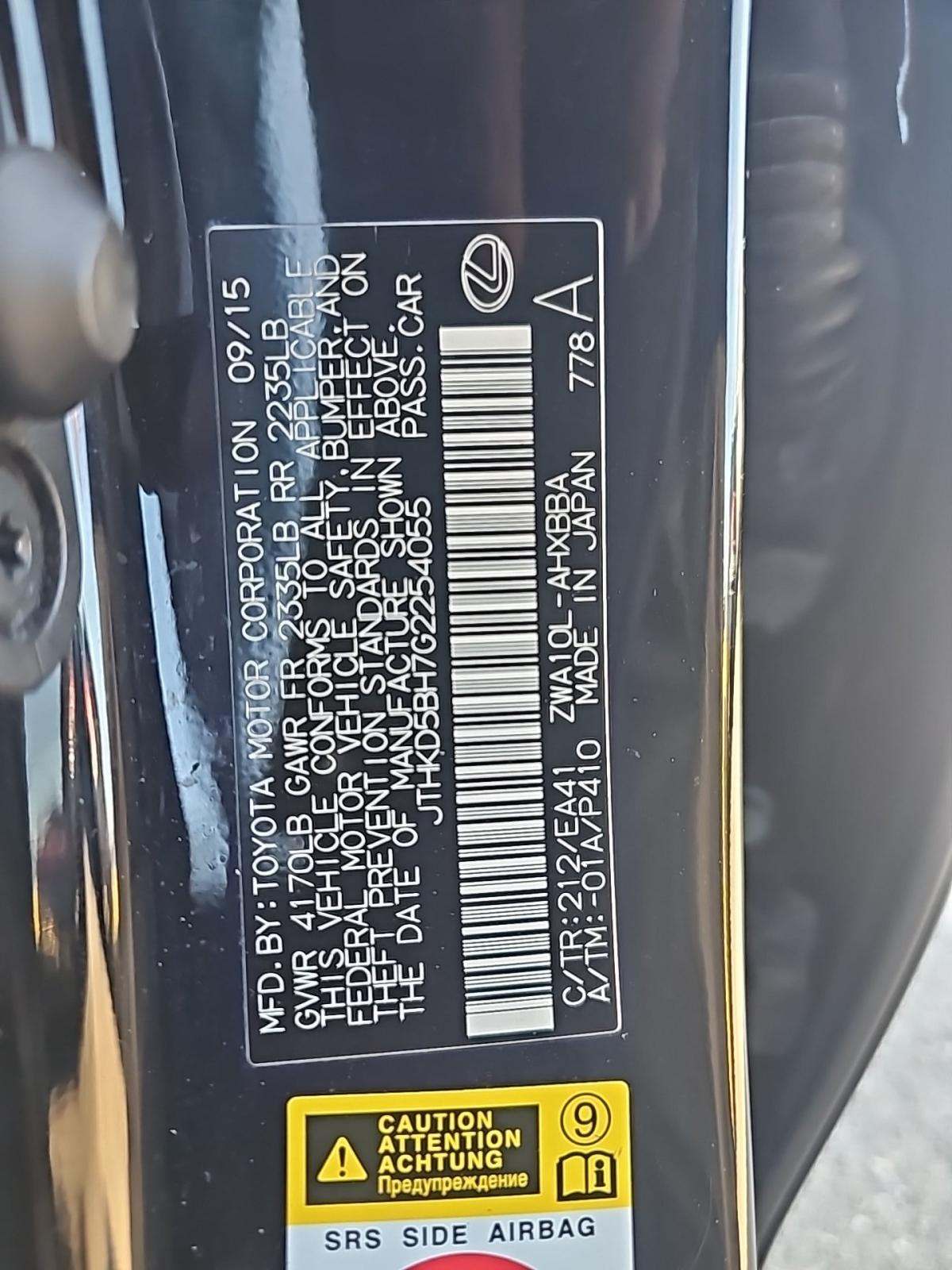 2016 Lexus CT CT 200h FWD