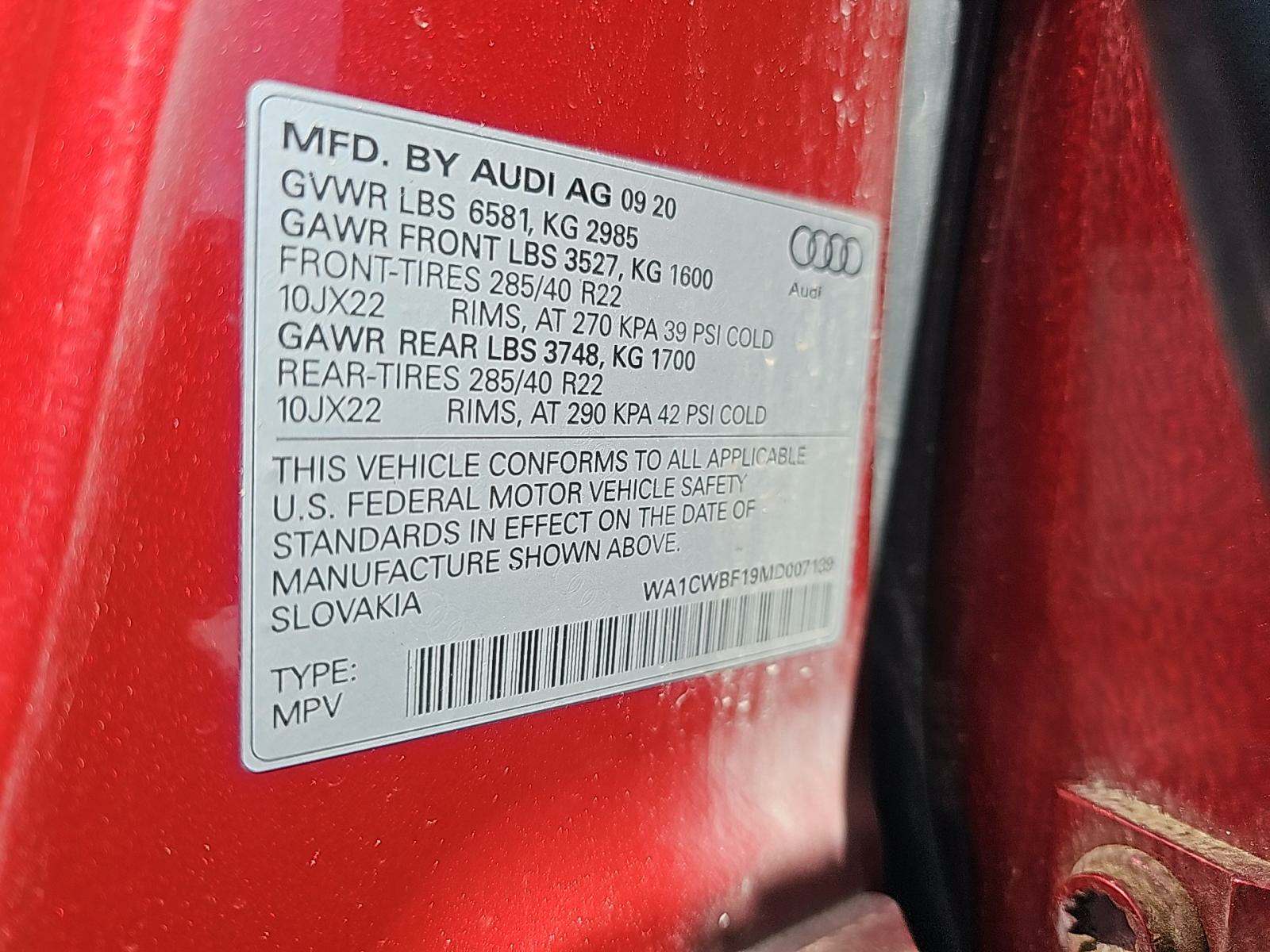 2021 Audi SQ8 Prestige AWD