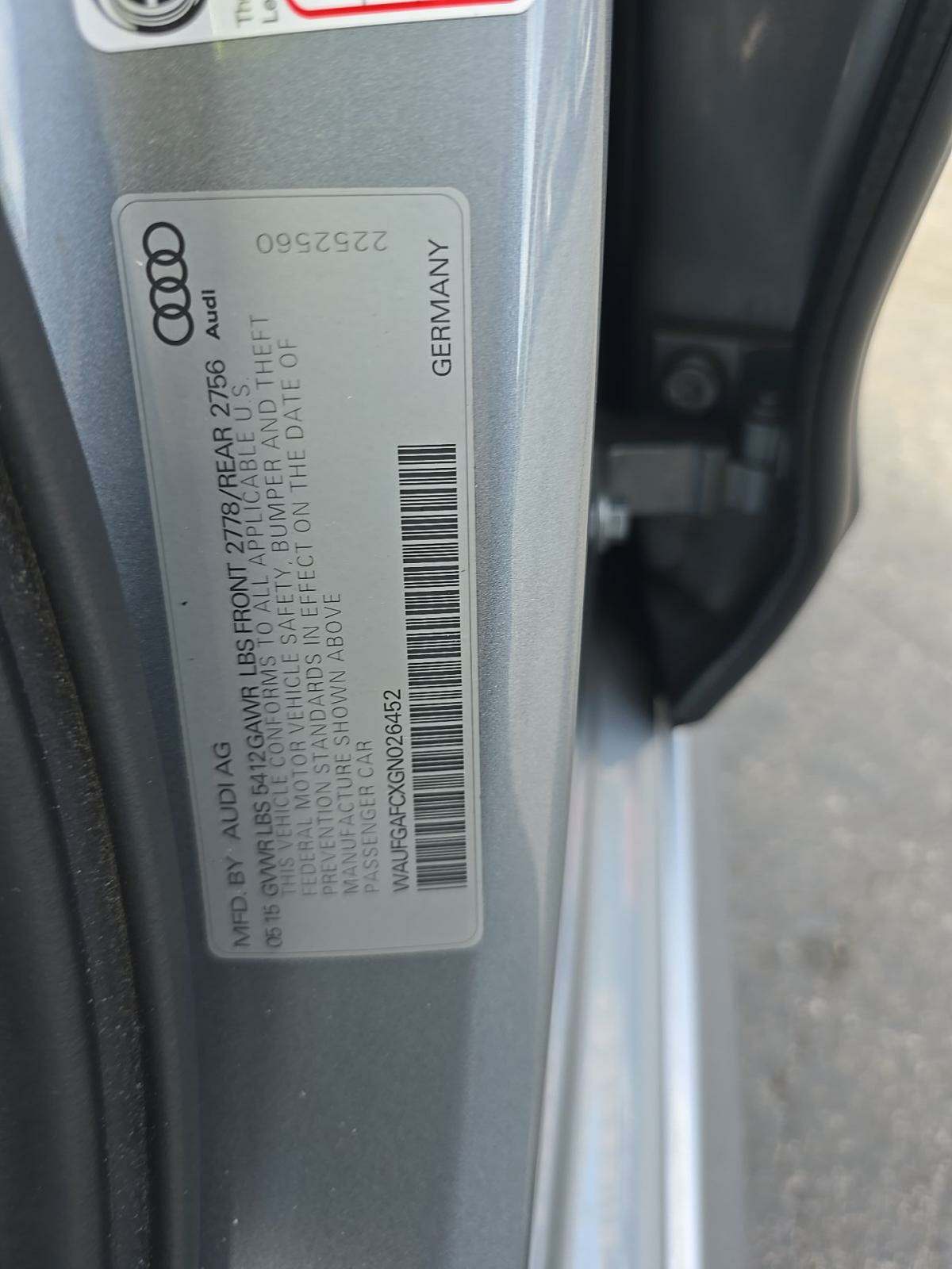 2016 Audi A6 3.0T Premium Plus AWD