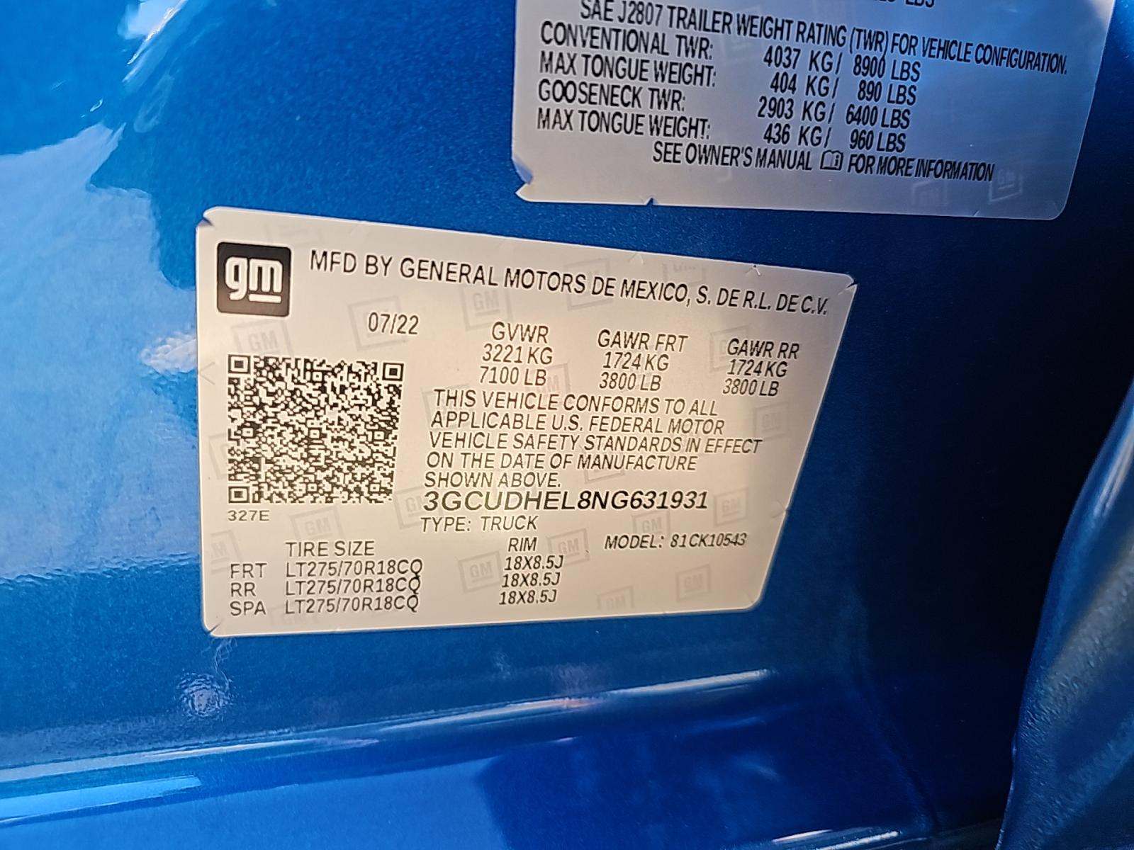 2022 Chevrolet Silverado 1500 ZR2 AWD