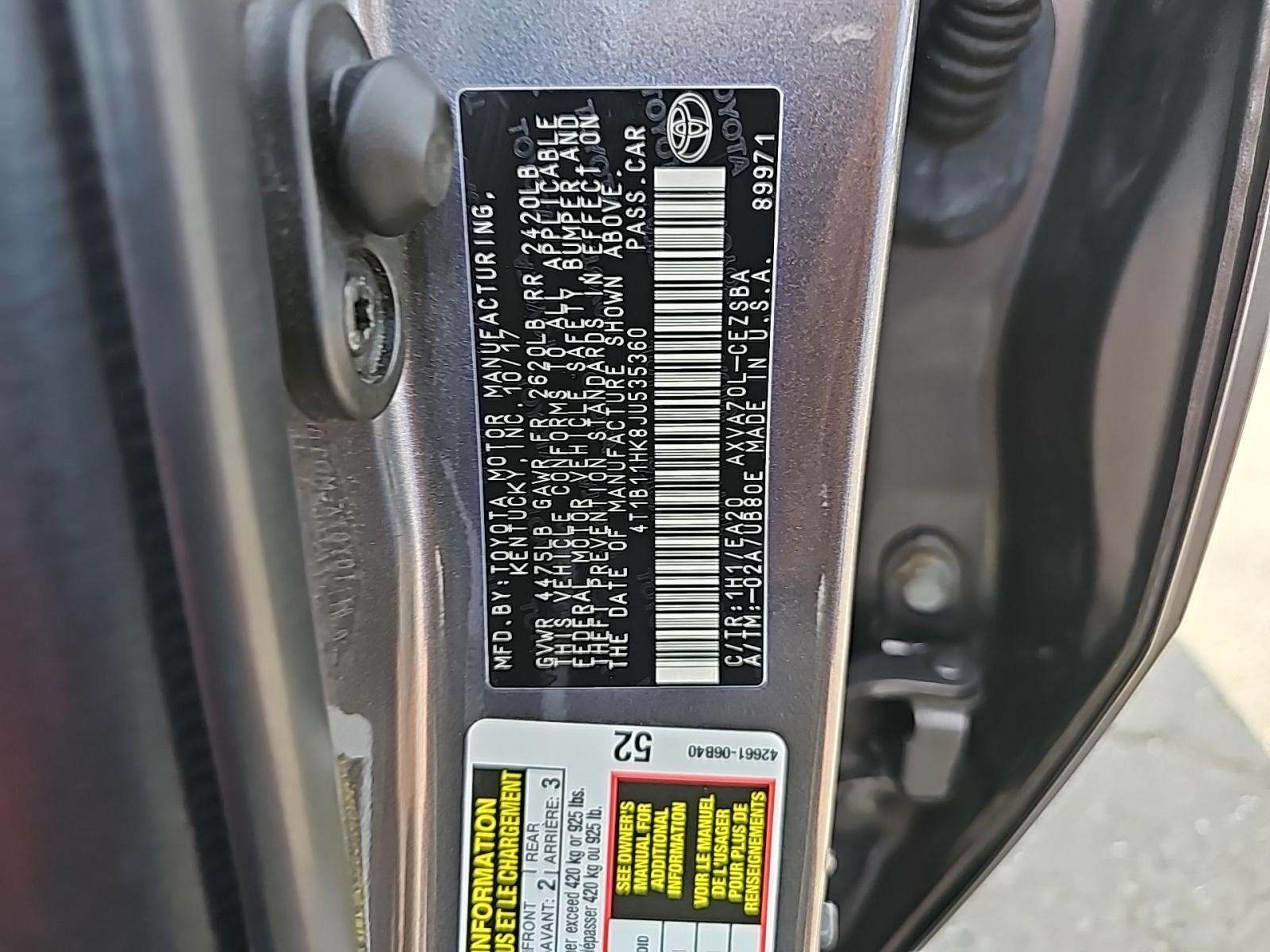 2018 Toyota Camry SE FWD