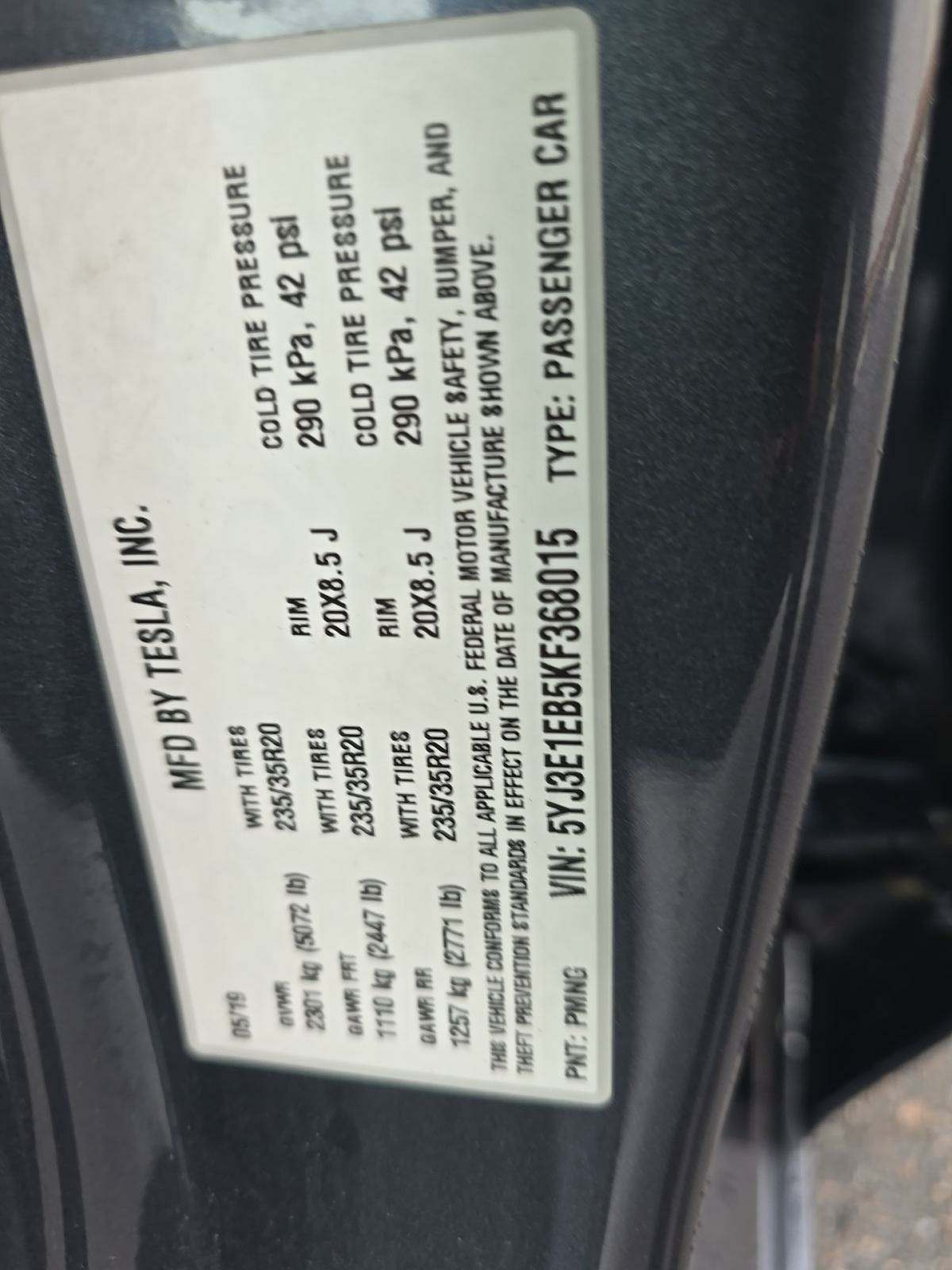 2019 Tesla Model 3 Long Range AWD