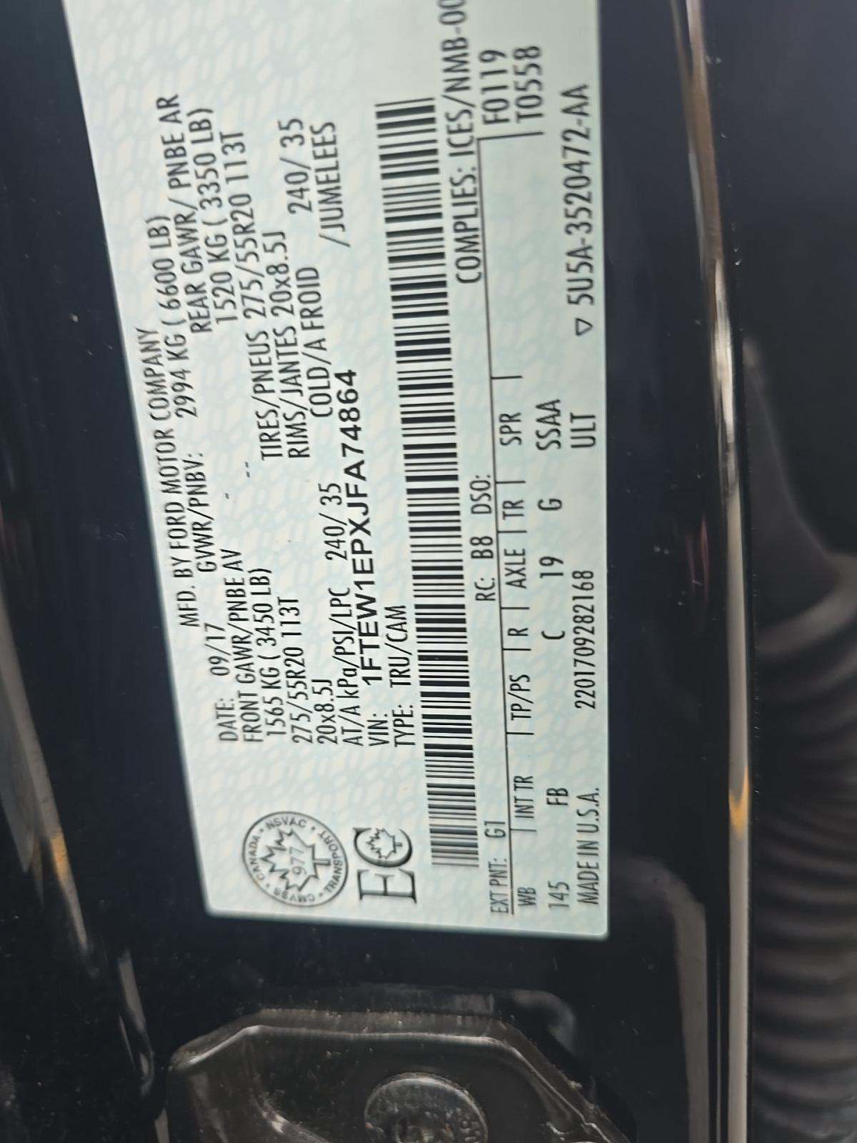 2018 Ford F-150 XLT AWD