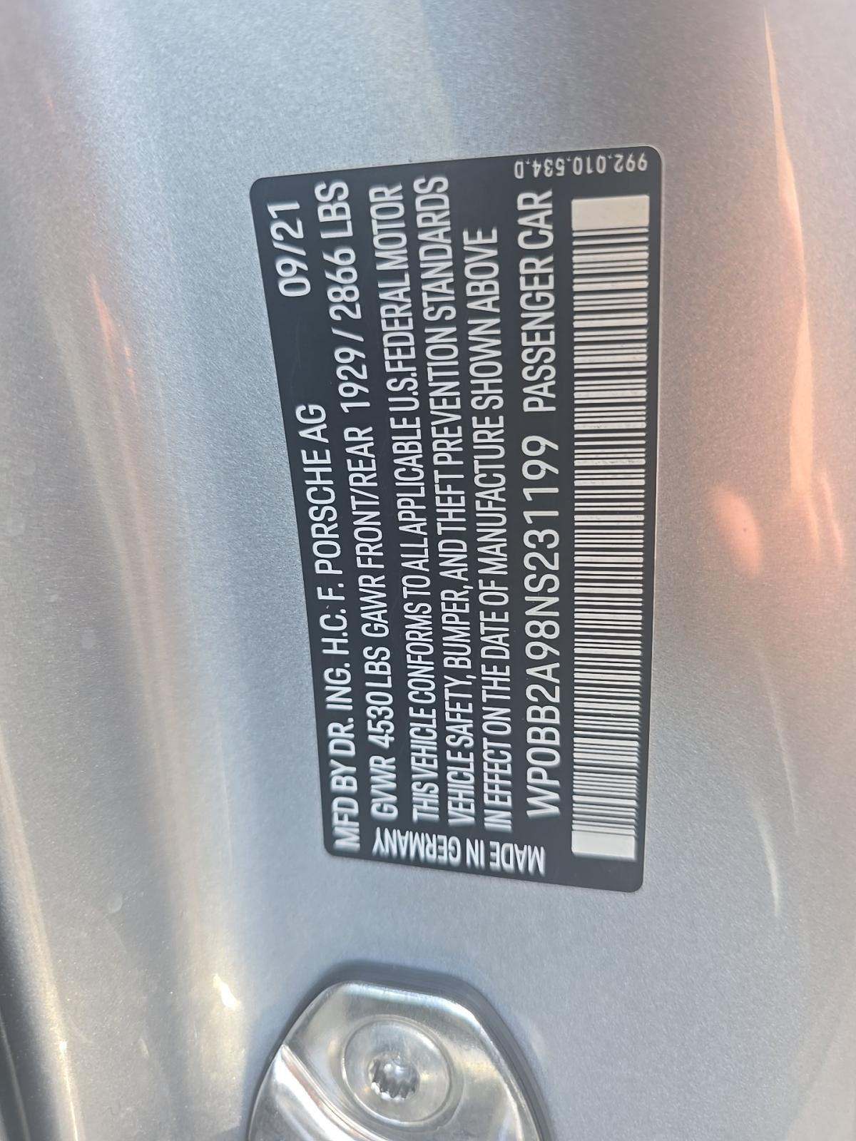 2022 Porsche 911 4S Targa AWD