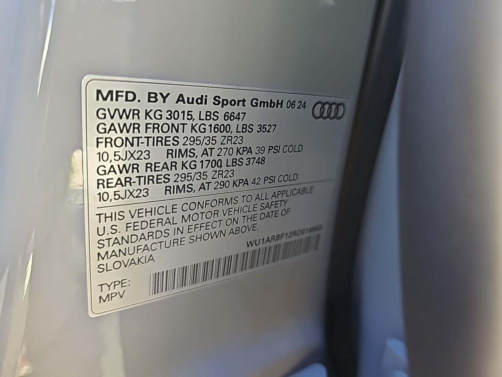 2024 Audi RS Q8 Base AWD